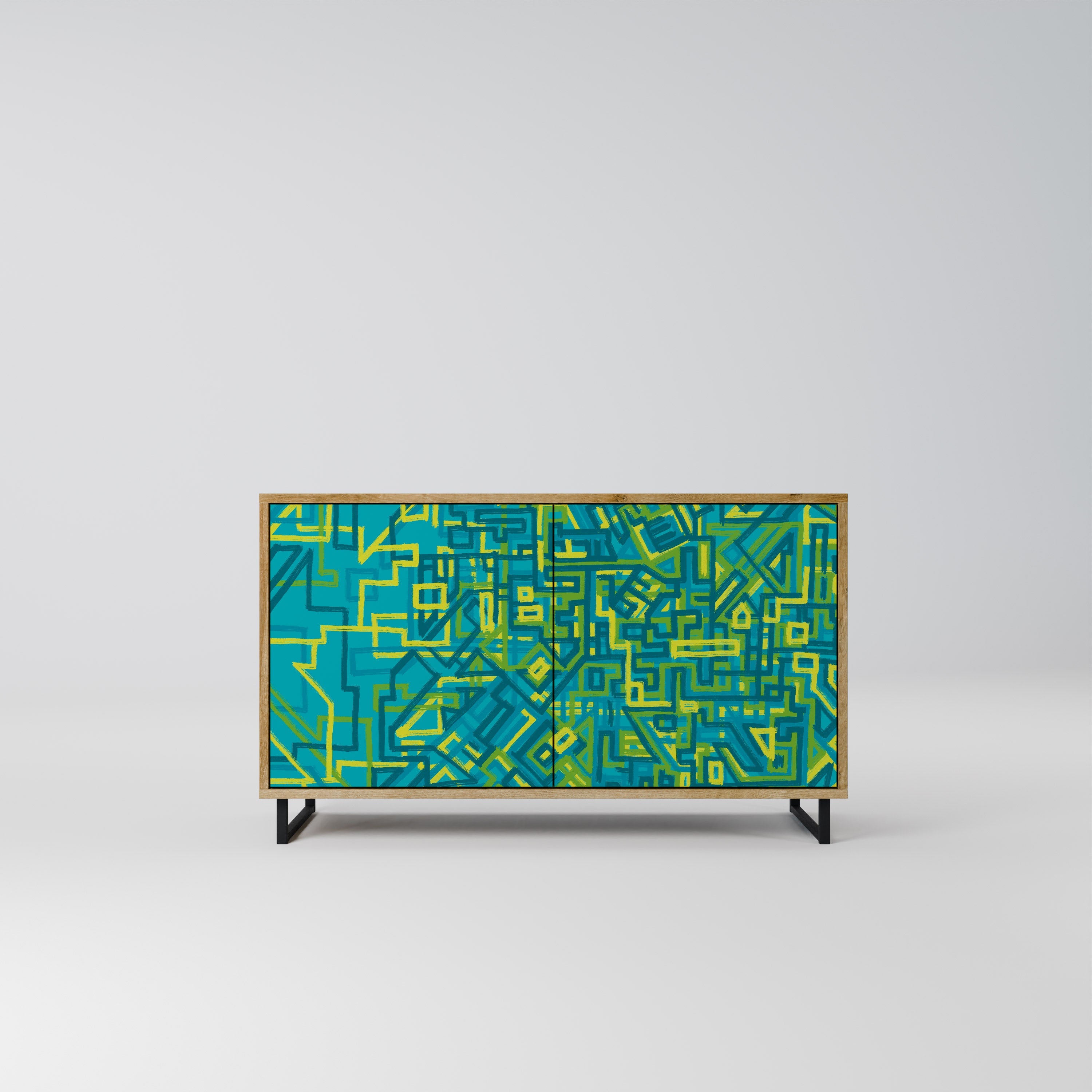 NOSTALGIC MEMORIES Sideboard mit 2 Türen in Eichenoptik