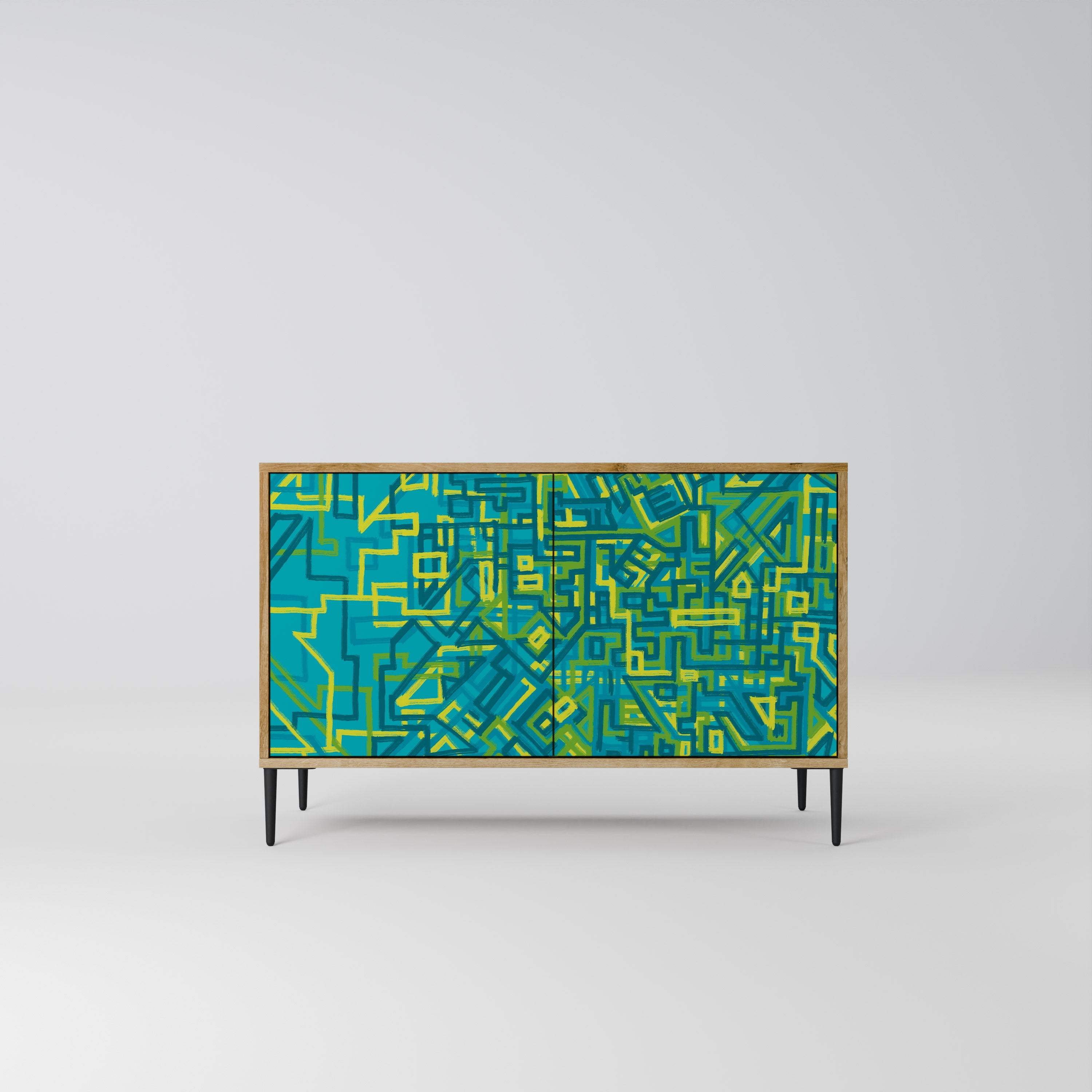 NOSTALGIC MEMORIES Sideboard mit 2 Türen in Eichenoptik