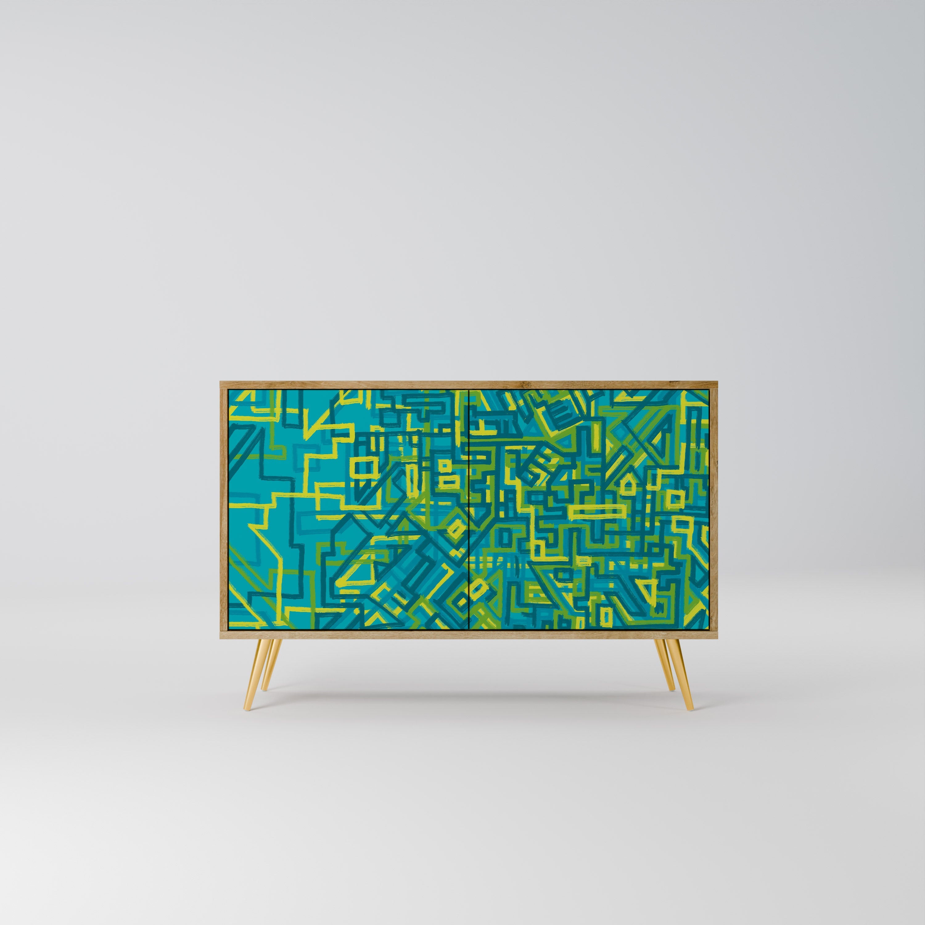 NOSTALGIC MEMORIES Sideboard mit 2 Türen in Eichenoptik