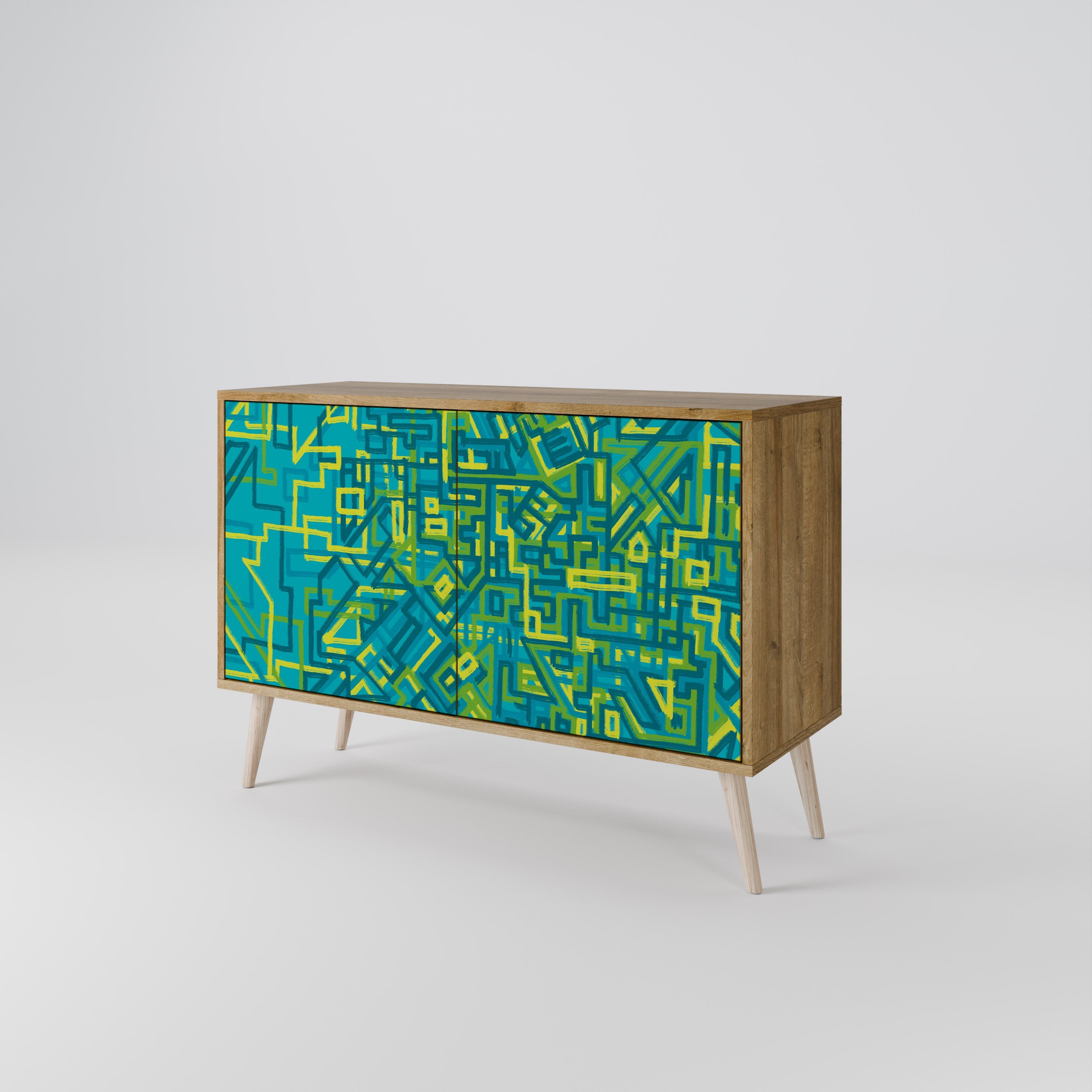 NOSTALGIC MEMORIES Sideboard mit 2 Türen in Eichenoptik