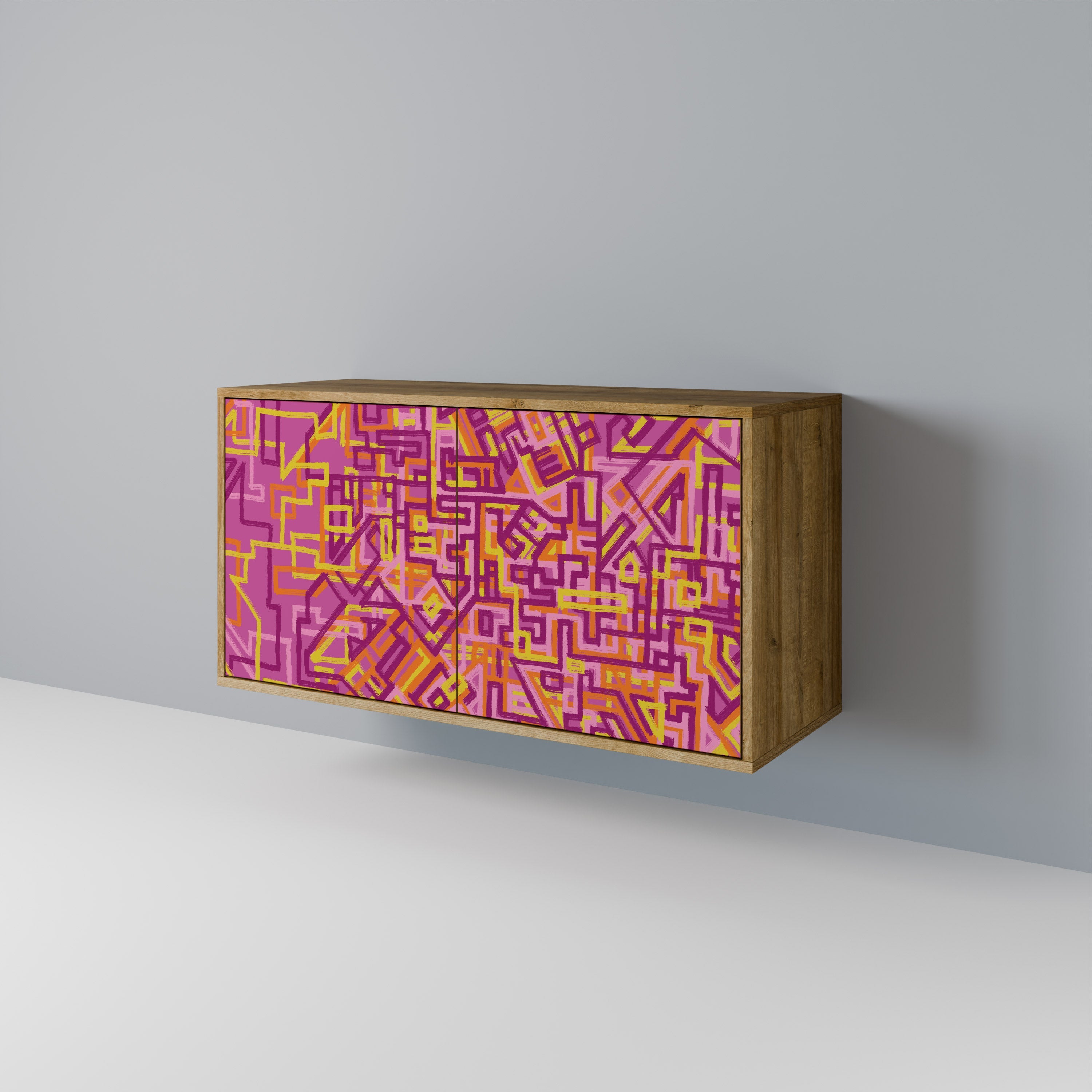 LOVELY MEMORIES Sideboard mit 2 Türen in Eichenoptik