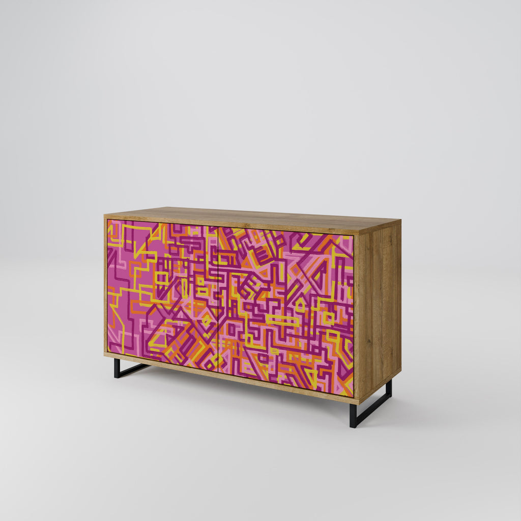 LOVELY MEMORIES Sideboard mit 2 Türen in Eichenoptik