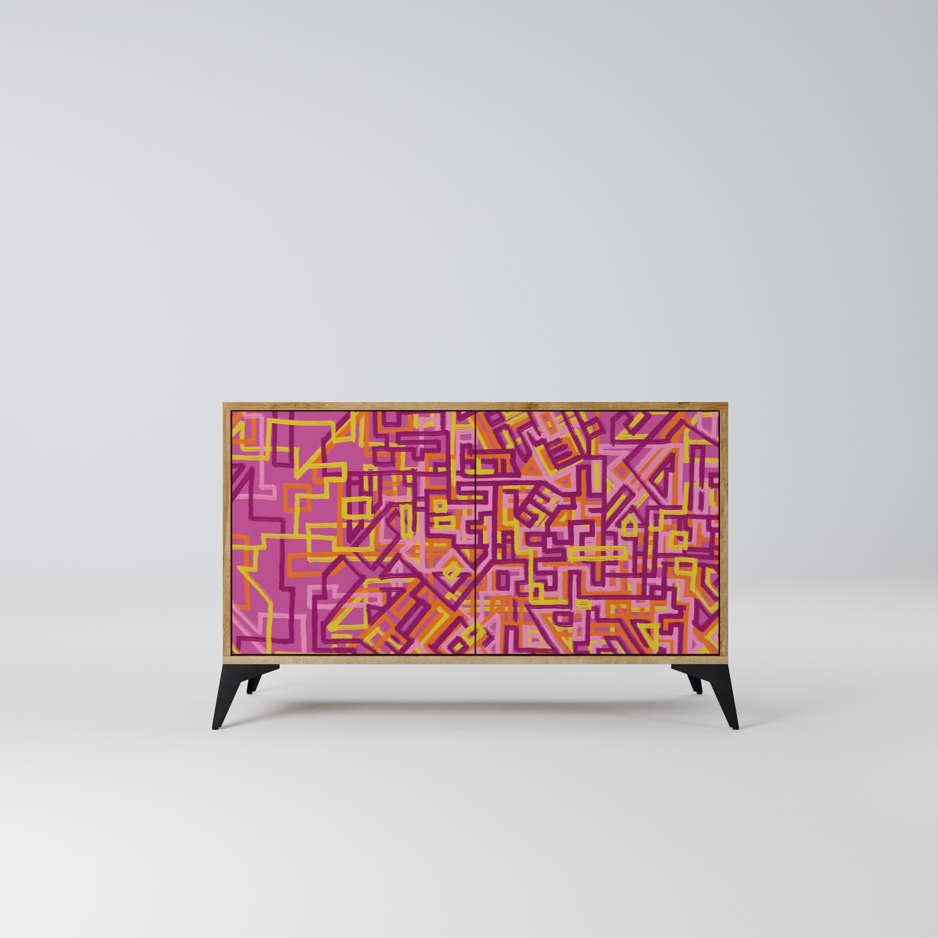 LOVELY MEMORIES Sideboard mit 2 Türen in Eichenoptik