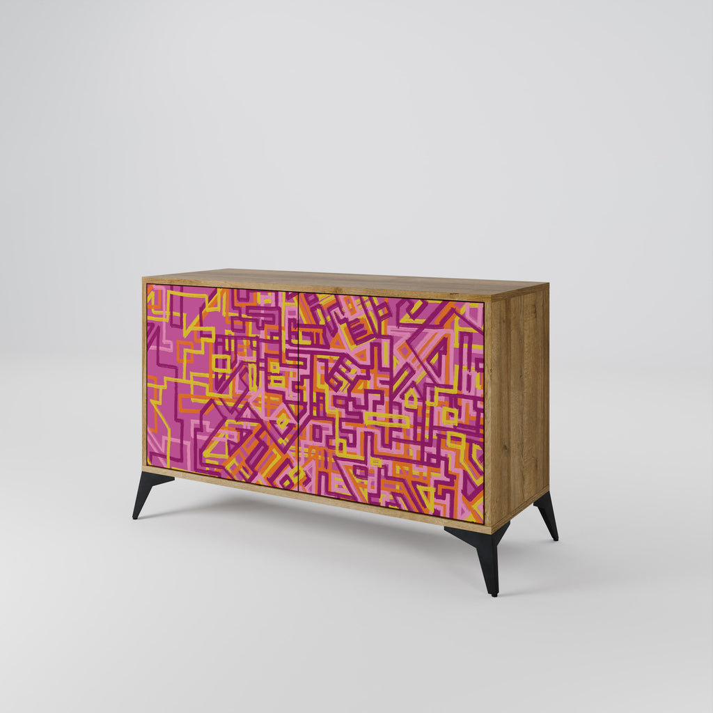 LOVELY MEMORIES Sideboard mit 2 Türen in Eichenoptik