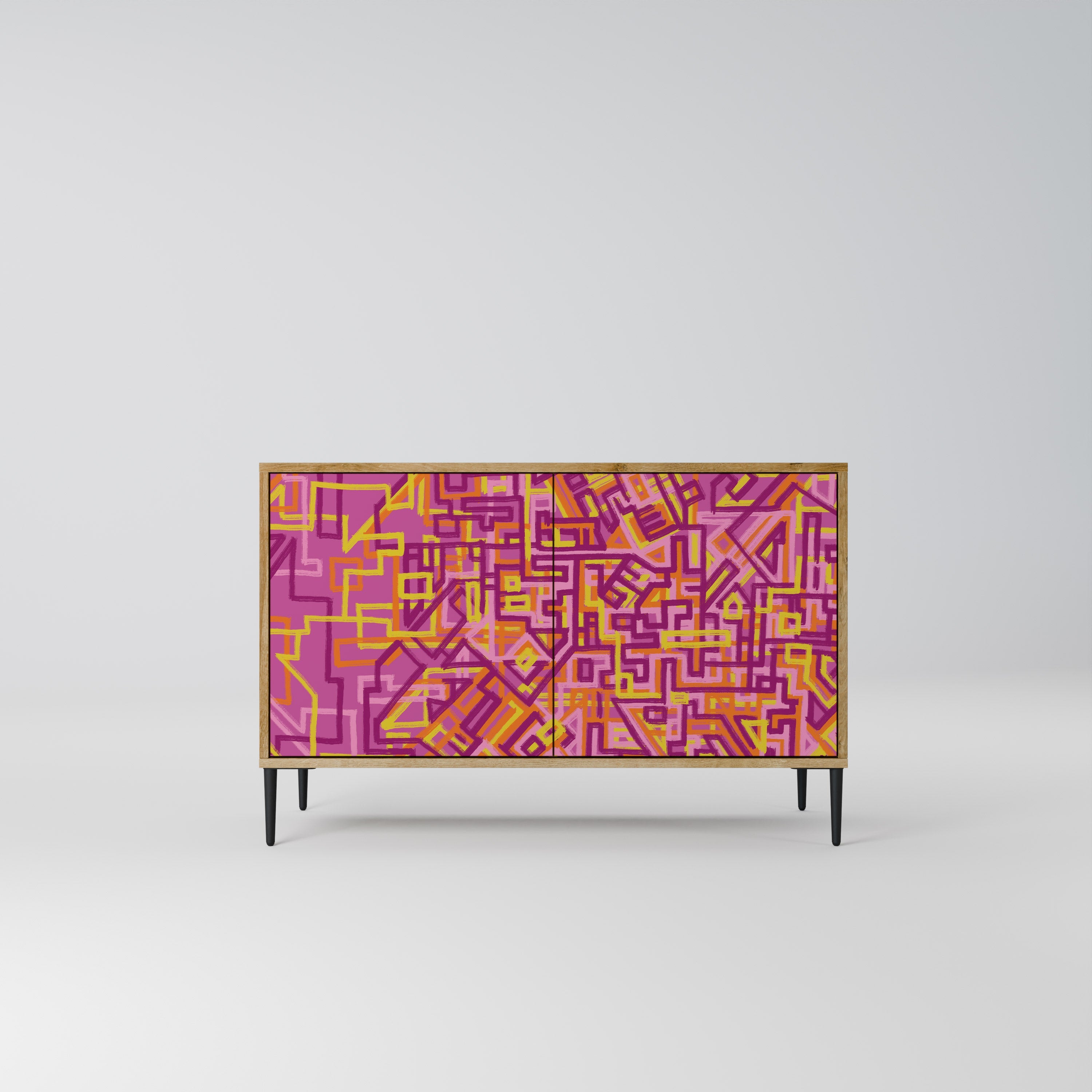 LOVELY MEMORIES Sideboard mit 2 Türen in Eichenoptik