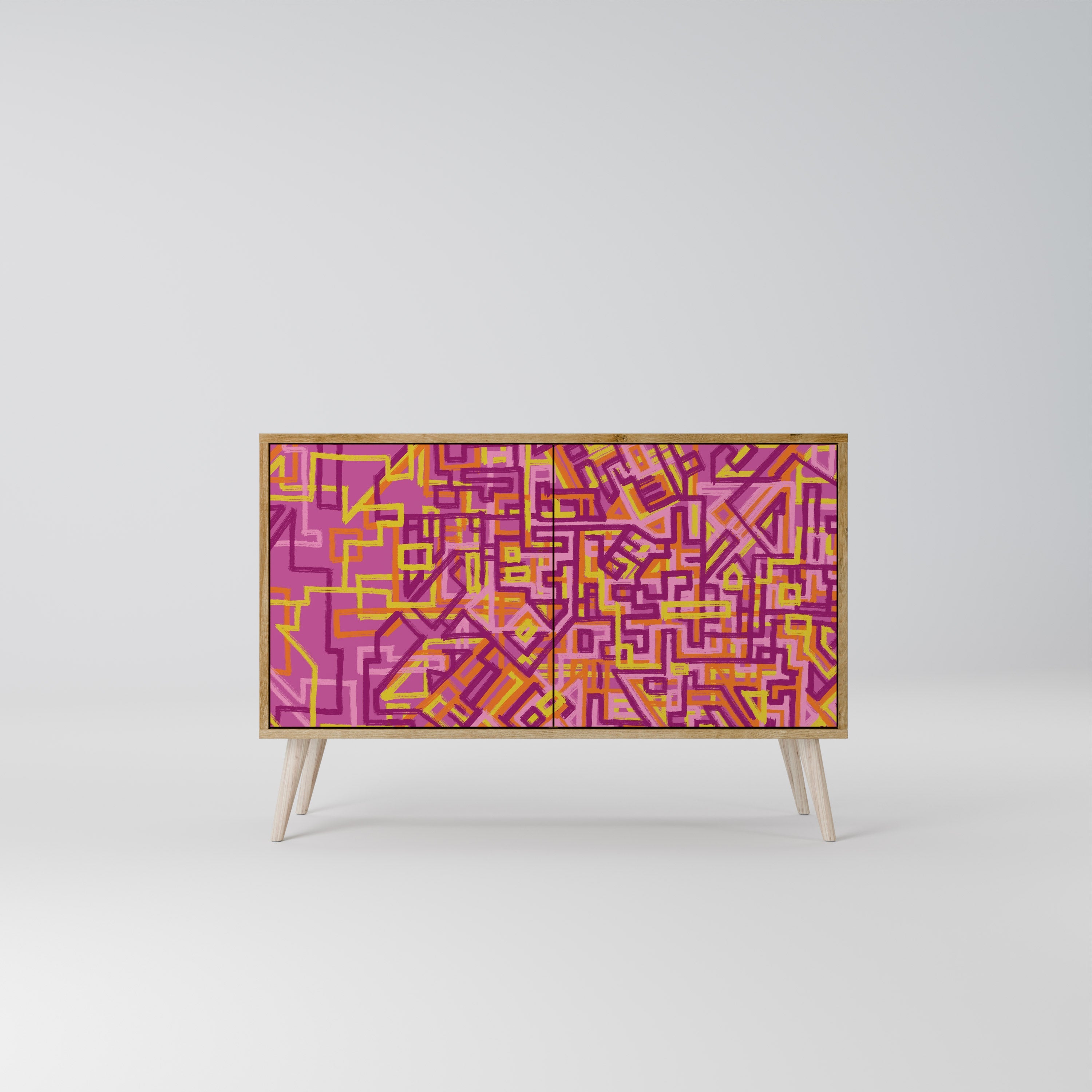 LOVELY MEMORIES Sideboard mit 2 Türen in Eichenoptik
