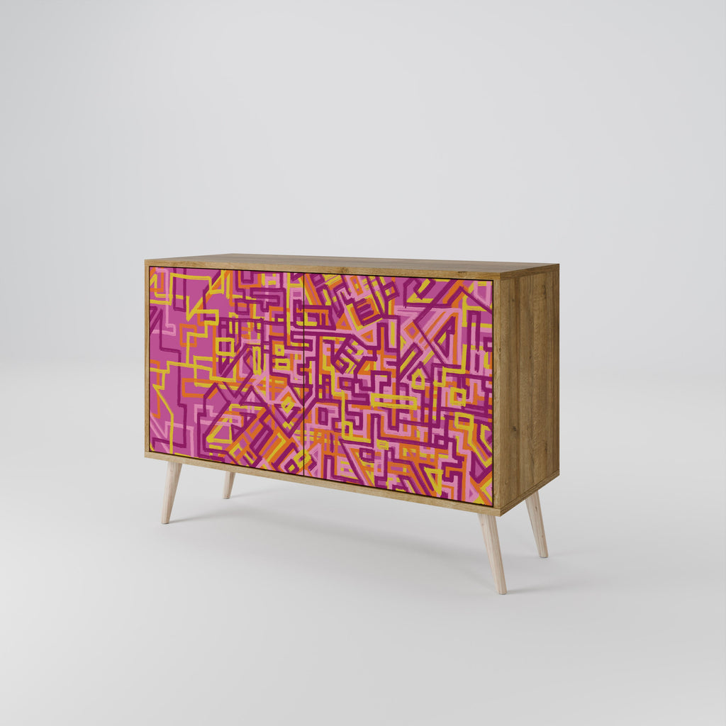 LOVELY MEMORIES Sideboard mit 2 Türen in Eichenoptik