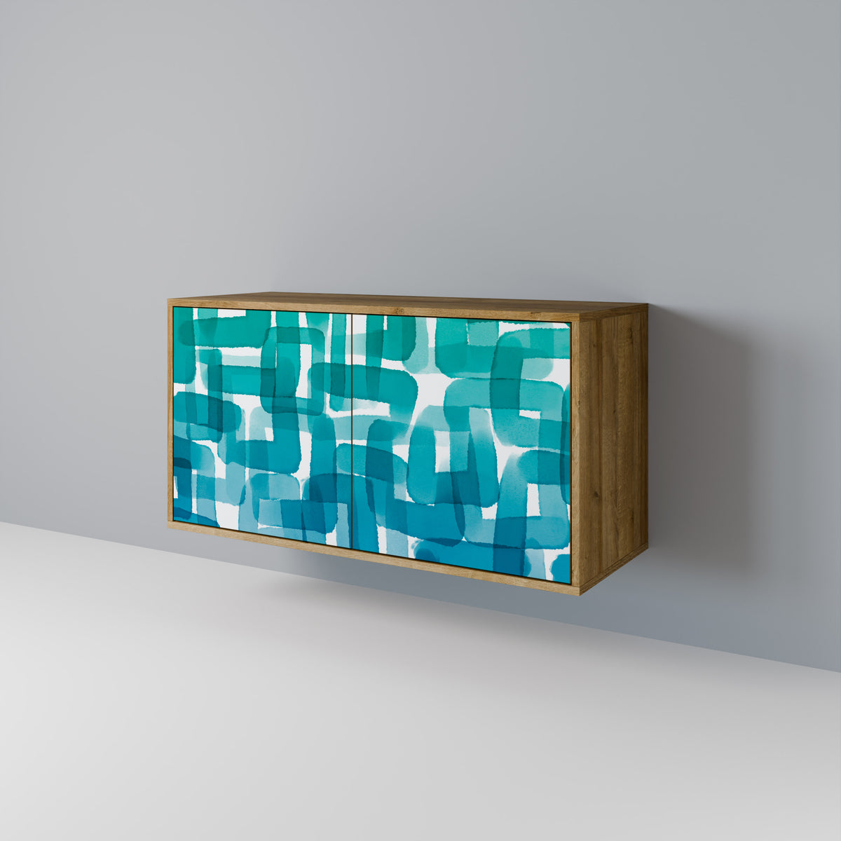 TURQUOISE RECTANGLES 2-türiges Sideboard