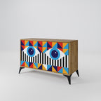 ABSTRACTION AND GEOMETRY Sideboard mit 2 Türen in Eiche-Optik
