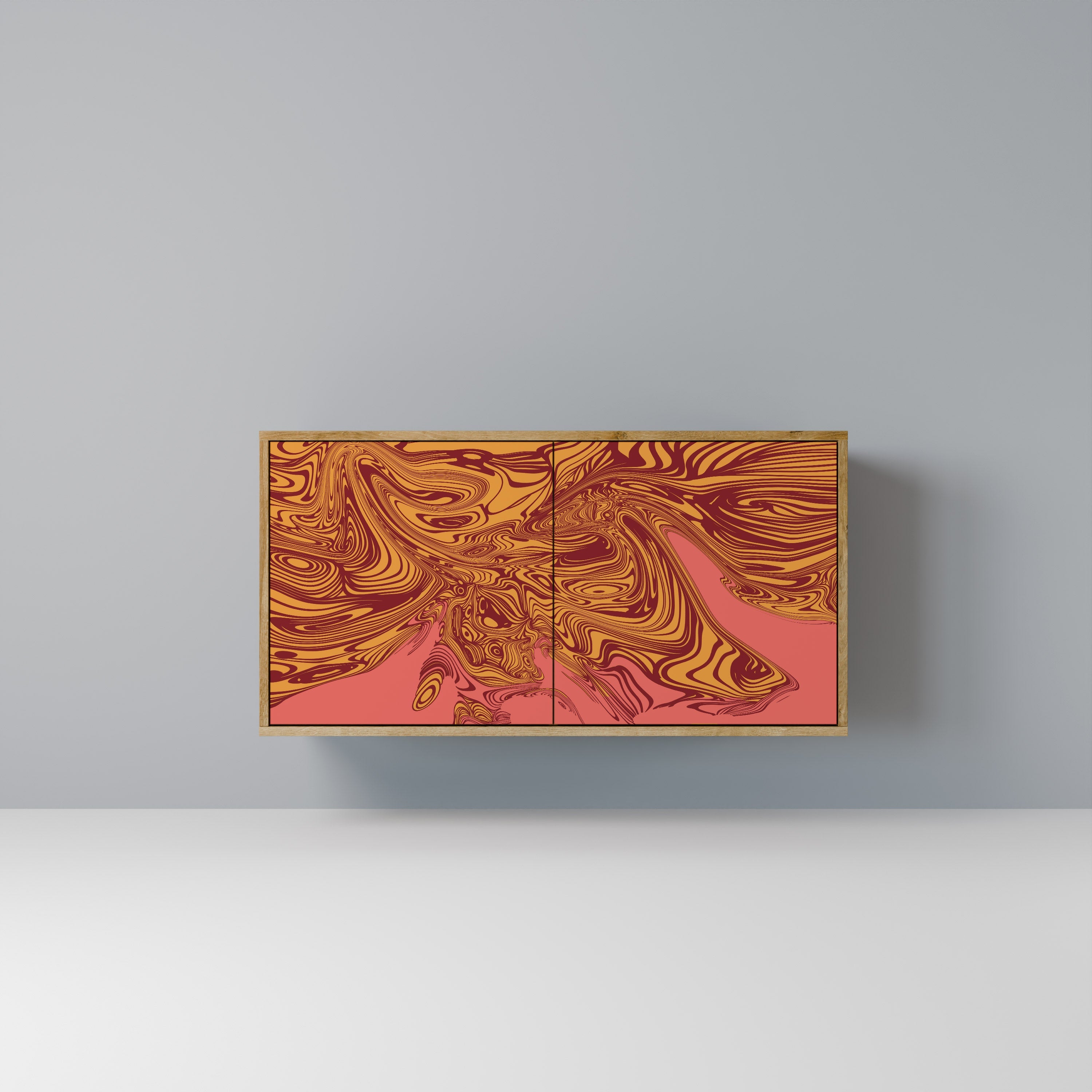 FLOATING THOUGHTS Sideboard mit 2 Türen in Eichenoptik