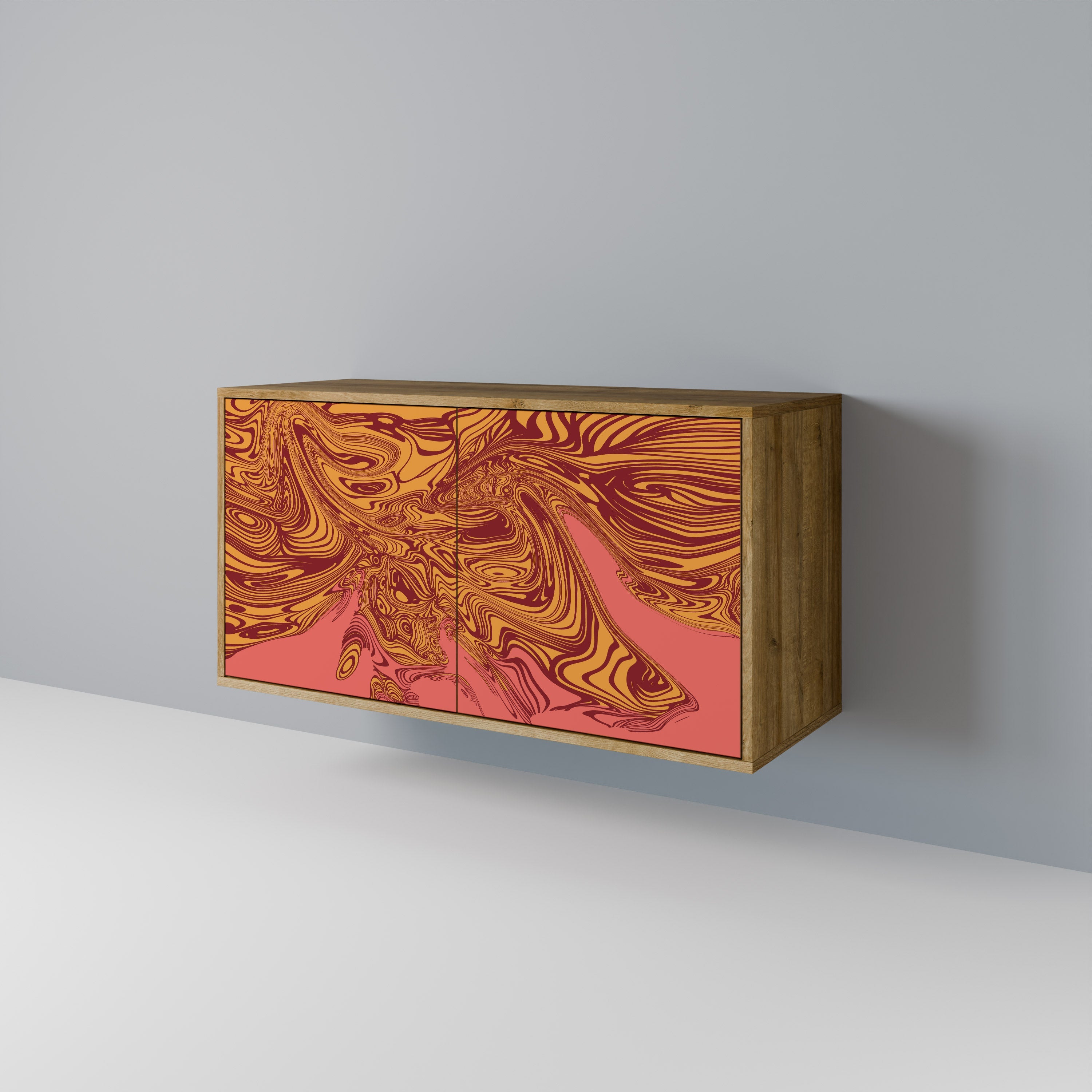 FLOATING THOUGHTS Sideboard mit 2 Türen in Eichenoptik