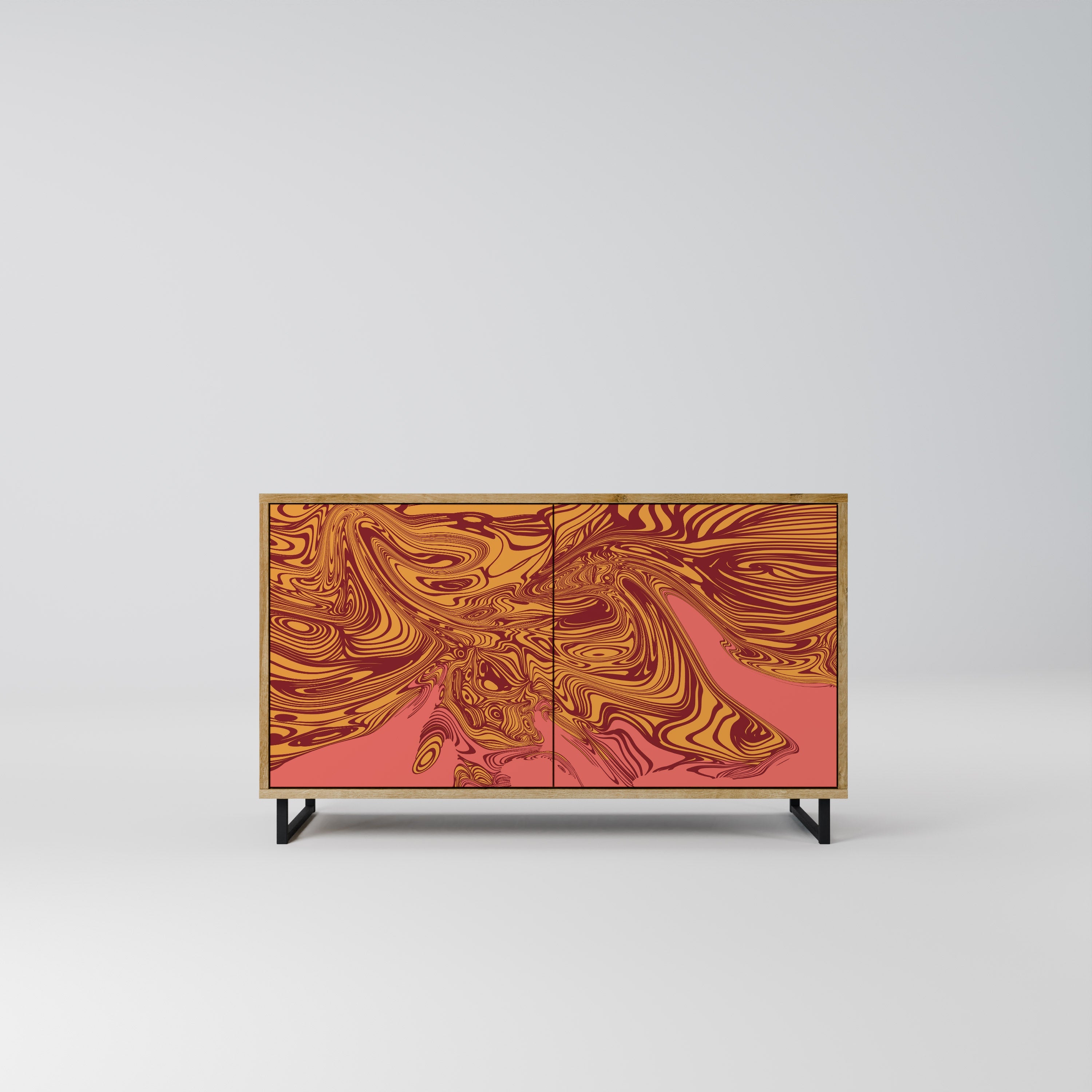 FLOATING THOUGHTS Sideboard mit 2 Türen in Eichenoptik