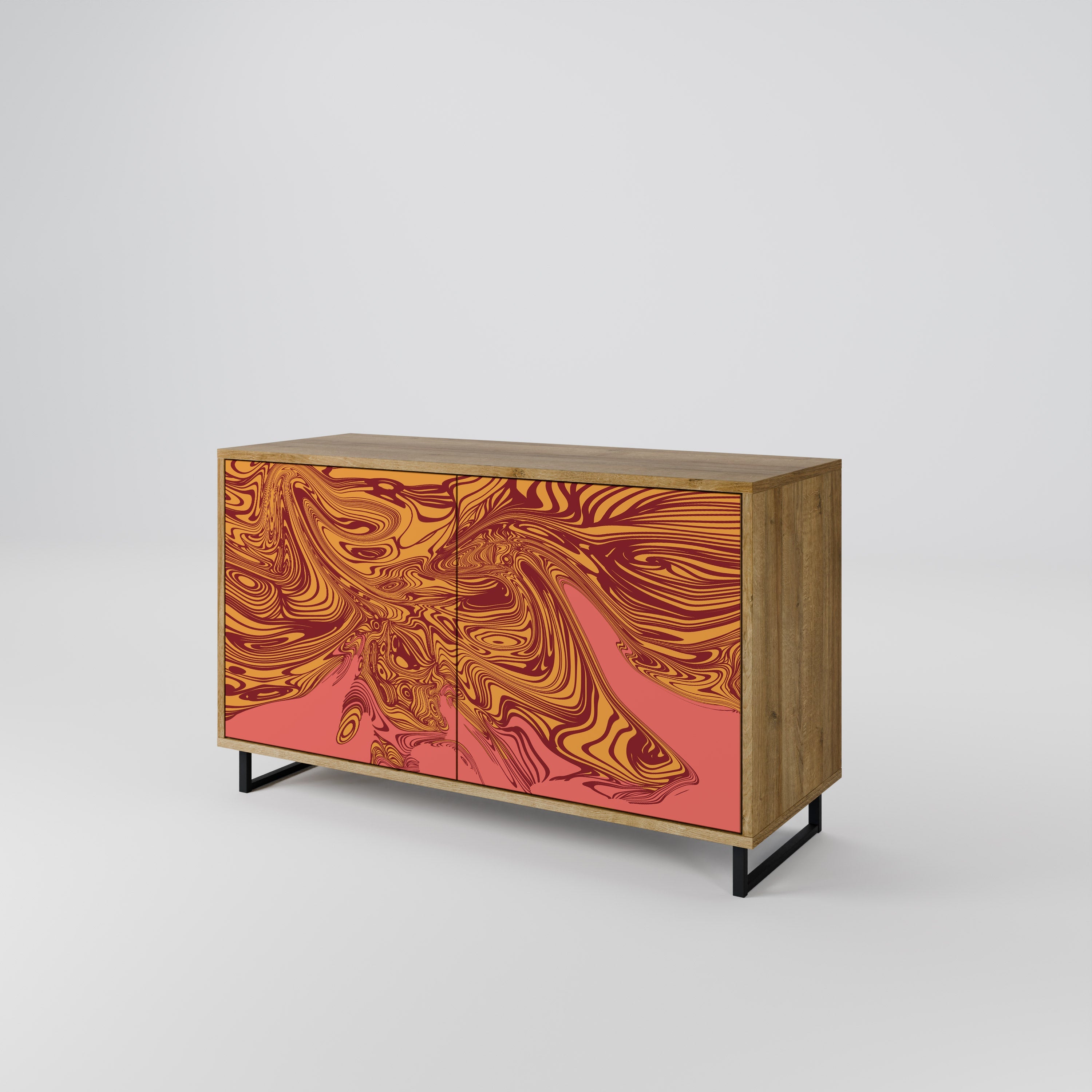 FLOATING THOUGHTS Sideboard mit 2 Türen in Eichenoptik