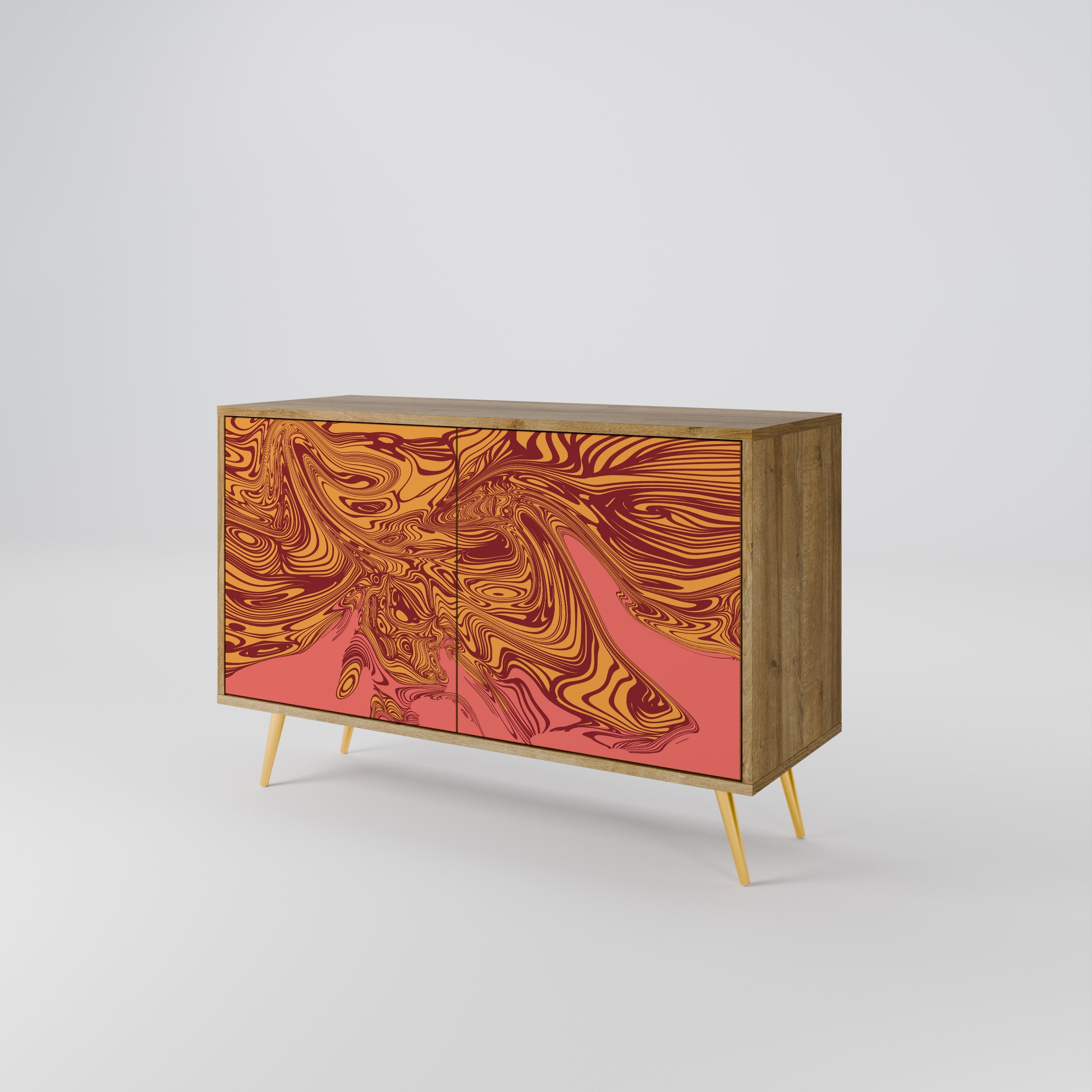 FLOATING THOUGHTS Sideboard mit 2 Türen in Eichenoptik