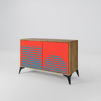 RISING GEOMETRY STARS Sideboard mit 2 Türen in Eiche-Optik