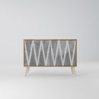 SOLID ZIG ZAG Sideboard mit 2 Türen in Eiche-Optik