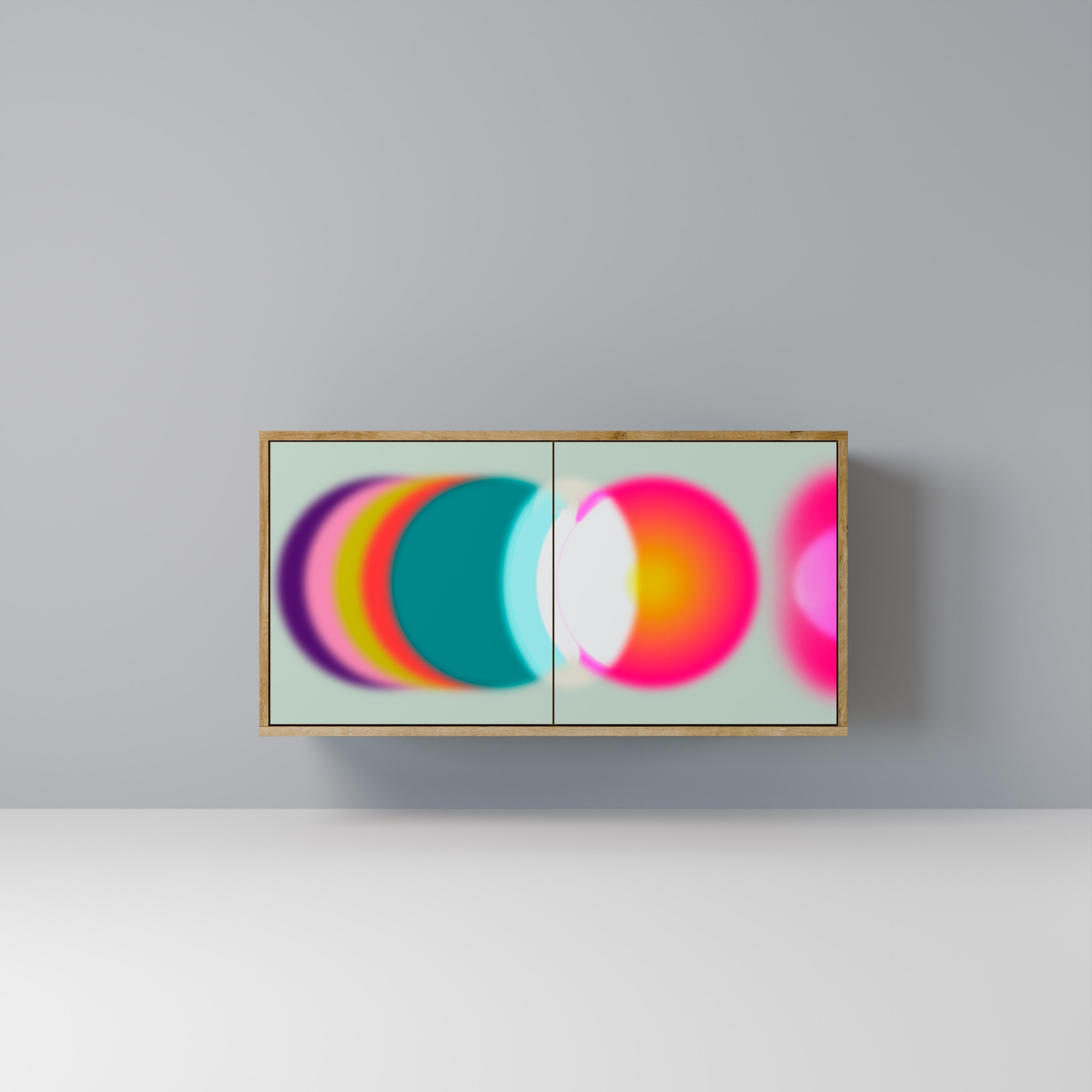 SYMPHONY OF COLORS Sideboard mit 2 Türen in Eichenoptik