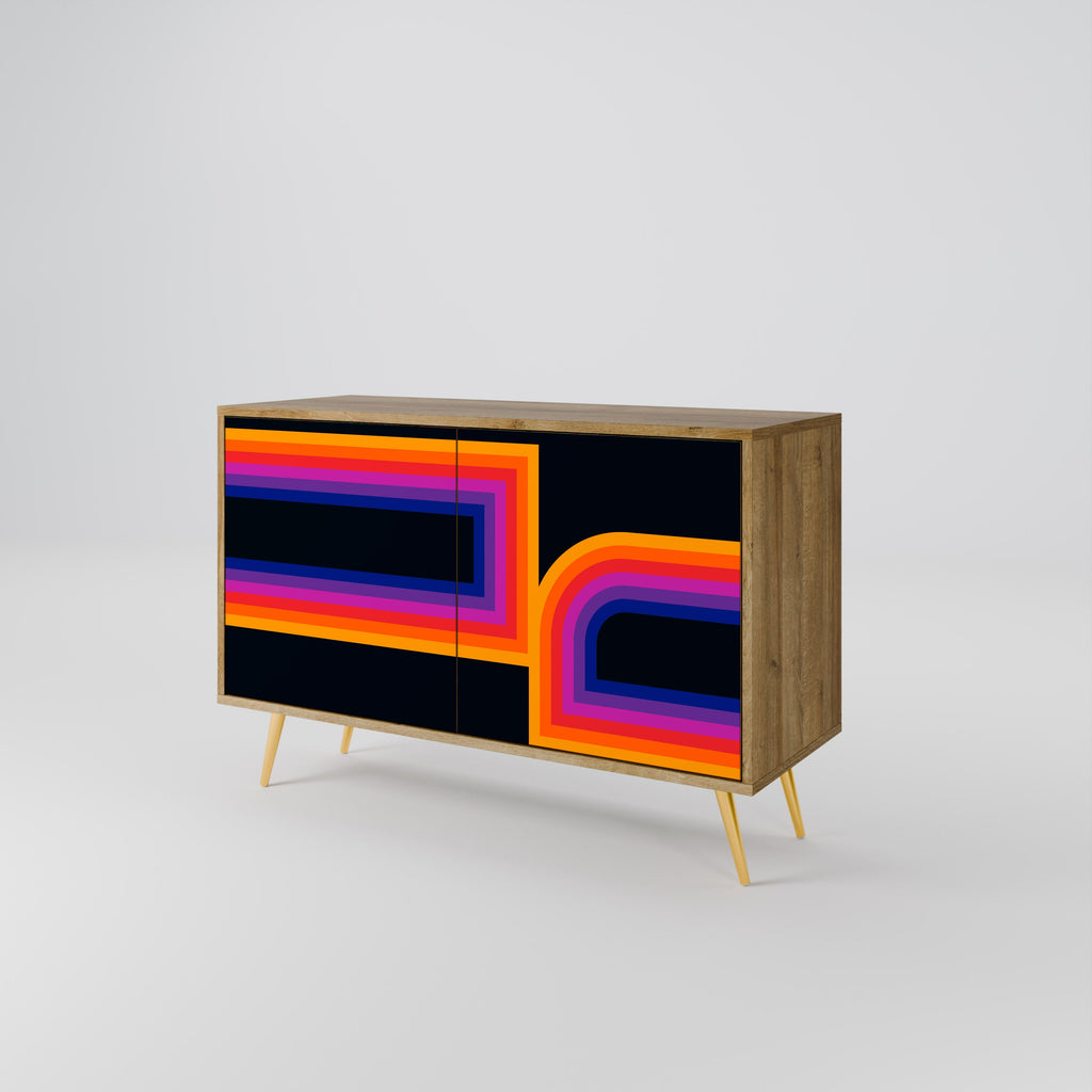 BLINDED BY THE LIGHTS Sideboard mit 2 Türen in Eichenoptik