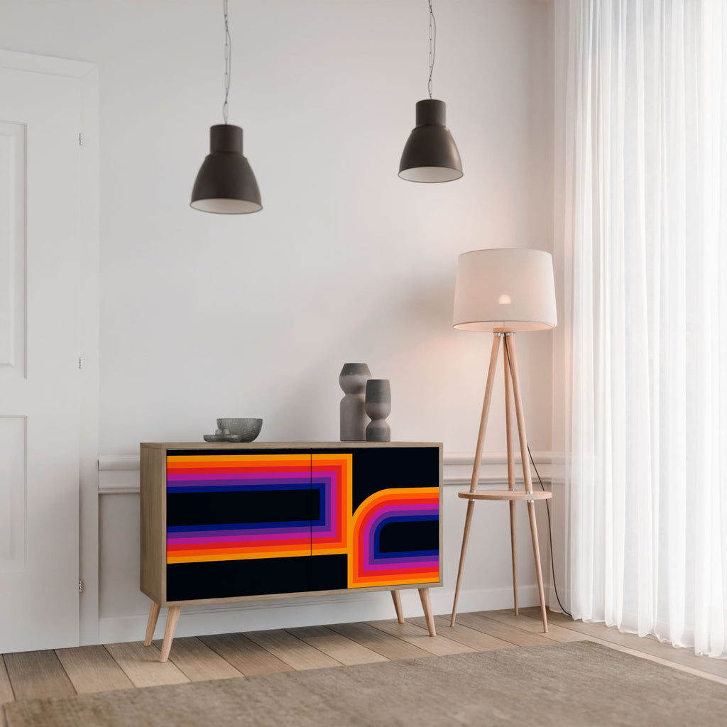 BLINDED BY THE LIGHTS Sideboard mit 2 Türen in Eichenoptik