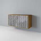 WAVES OF CONCRETE Sideboard mit 2 Türen in Eiche-Optik