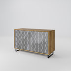 WAVES OF CONCRETE Sideboard mit 2 Türen in Eiche-Optik