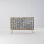 WAVES OF CONCRETE Sideboard mit 2 Türen in Eiche-Optik