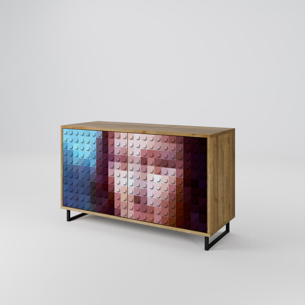 CONSTRUCTIVE ART Sideboard mit 2 Türen in Eichenoptik