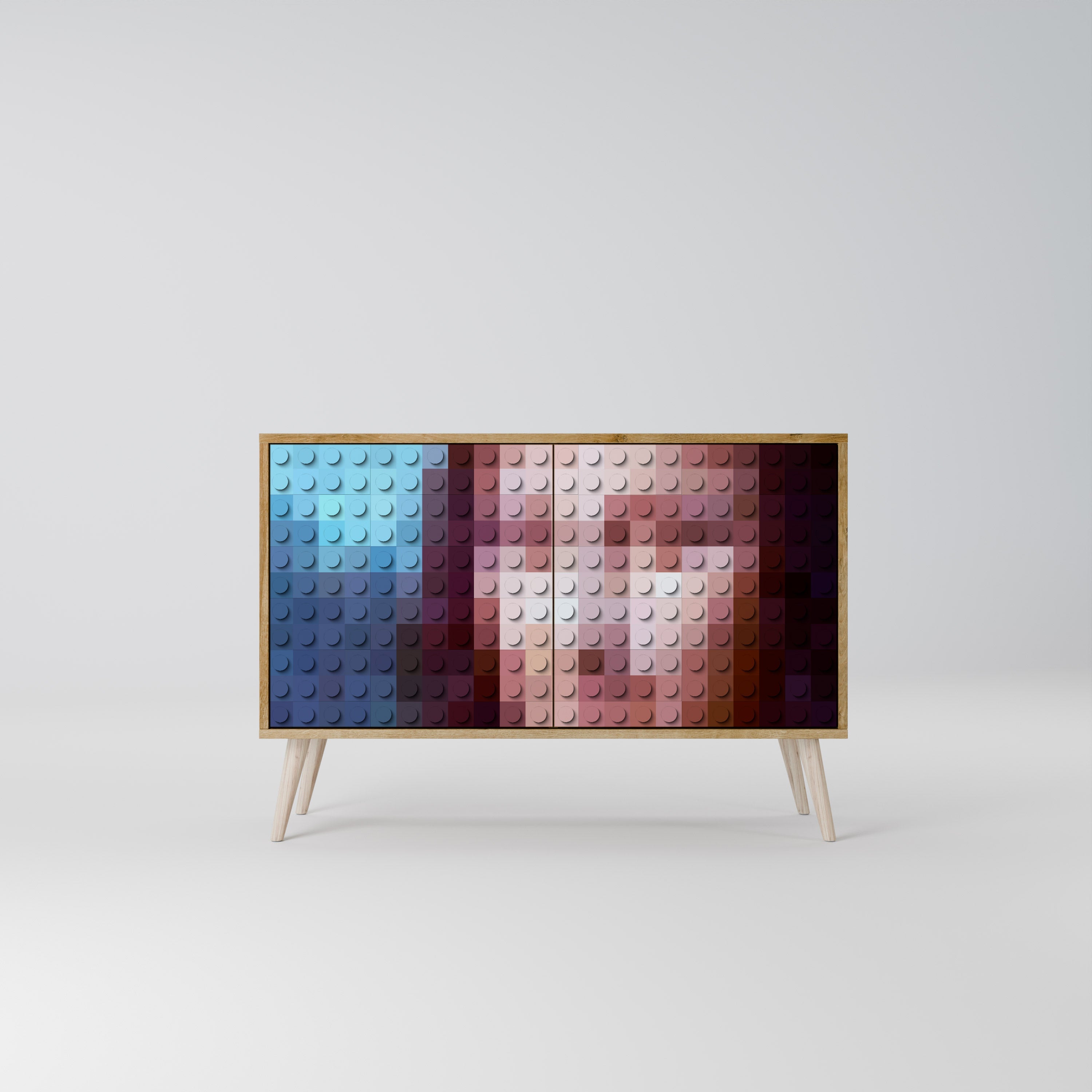 CONSTRUCTIVE ART Sideboard mit 2 Türen in Eichenoptik