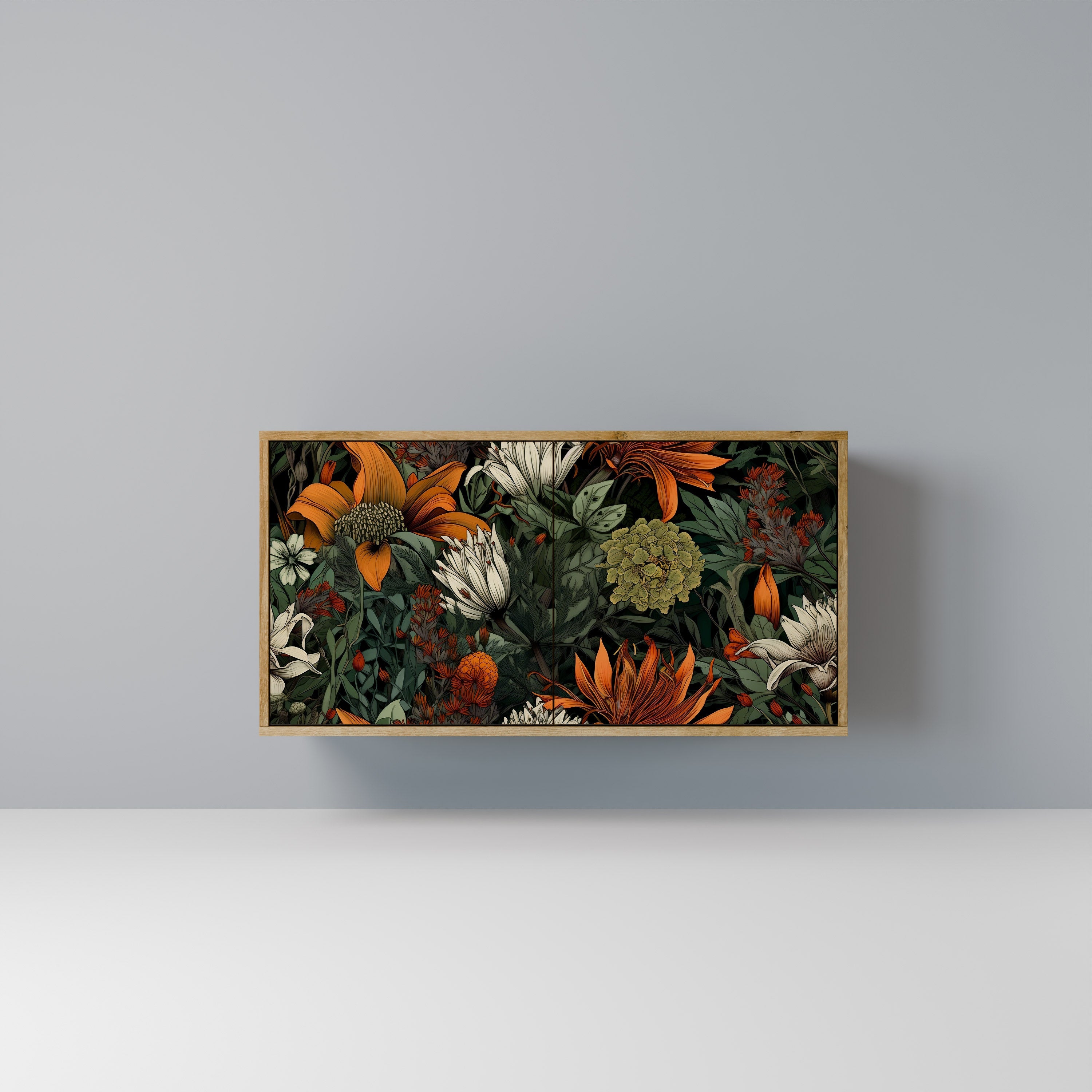 MIDNIGHT SPROUT Sideboard mit 2 Türen in Eichenoptik