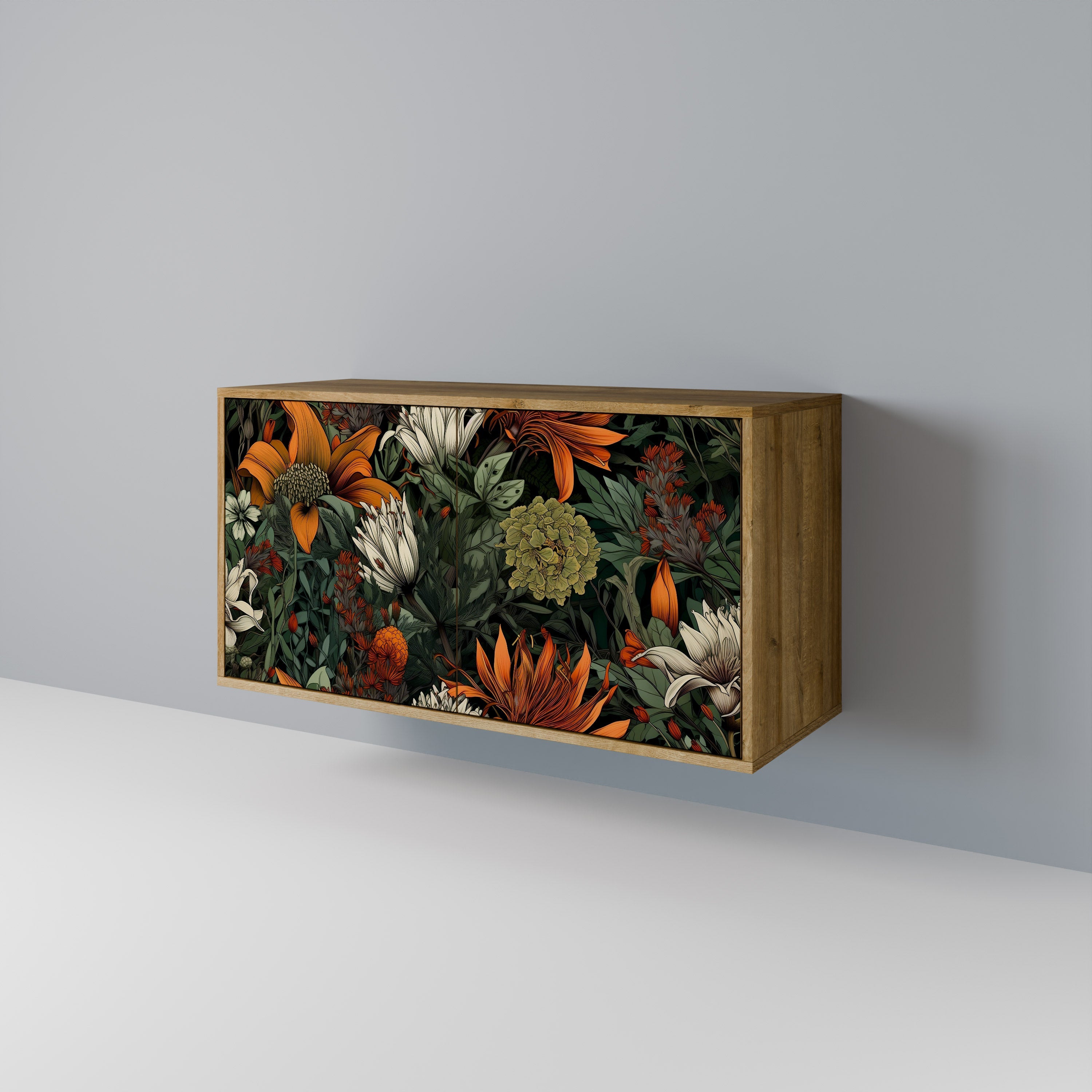 MIDNIGHT SPROUT Sideboard mit 2 Türen in Eichenoptik