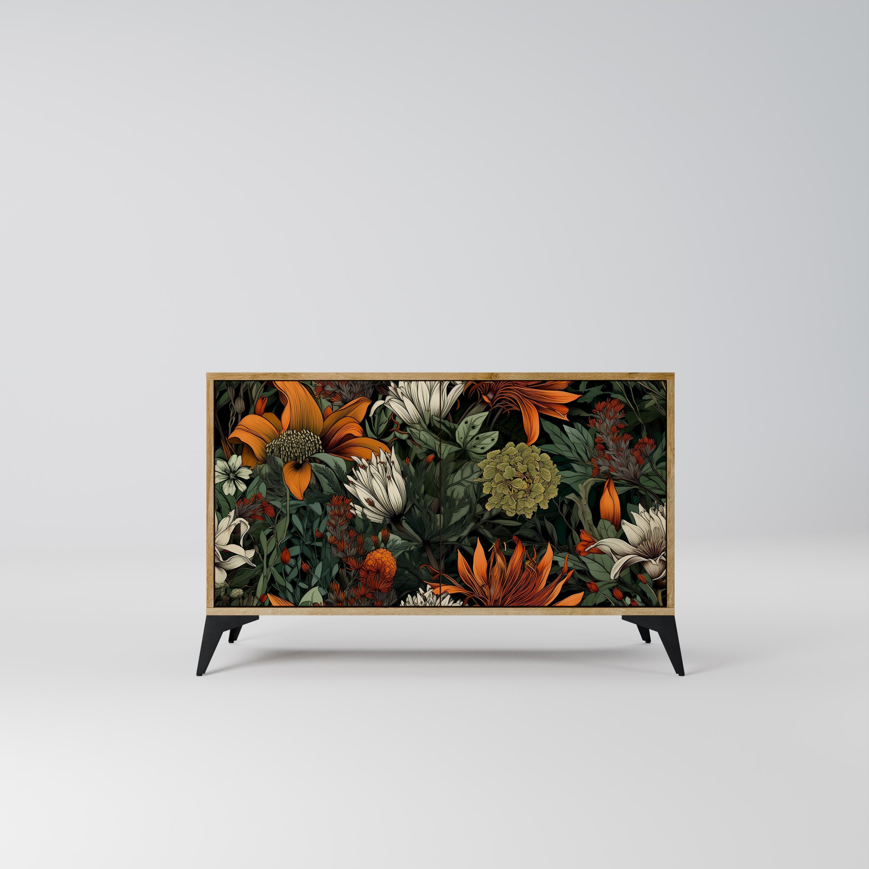 MIDNIGHT SPROUT Sideboard mit 2 Türen in Eichenoptik