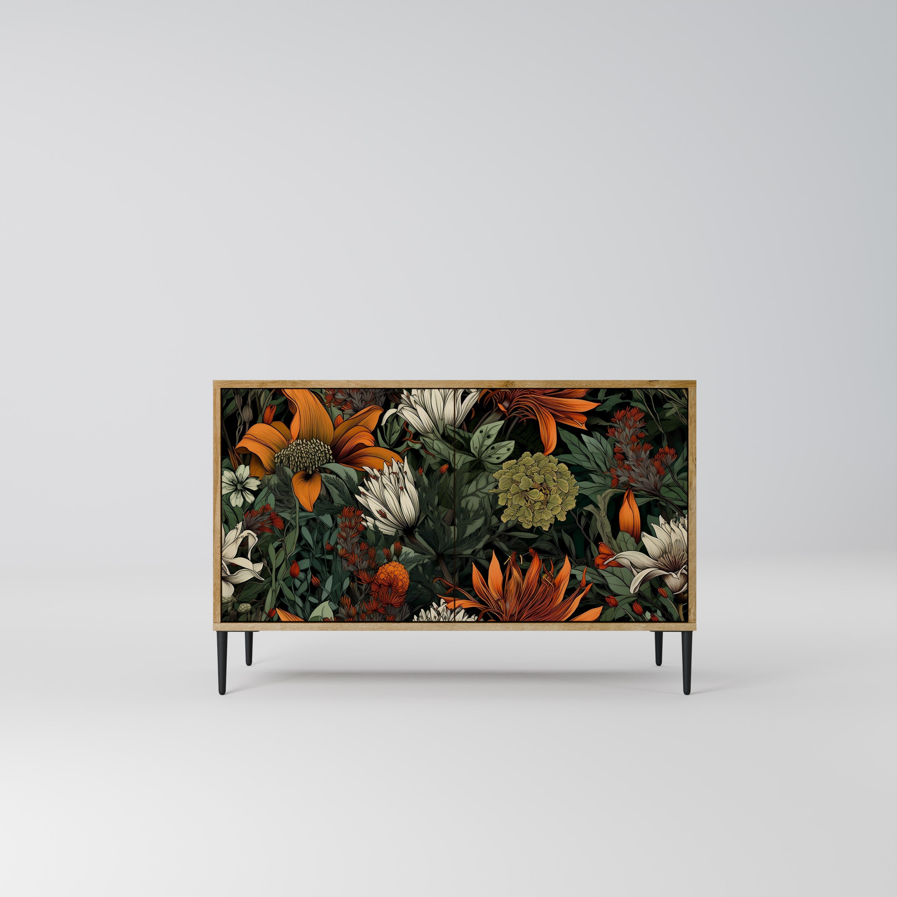 MIDNIGHT SPROUT Sideboard mit 2 Türen in Eichenoptik