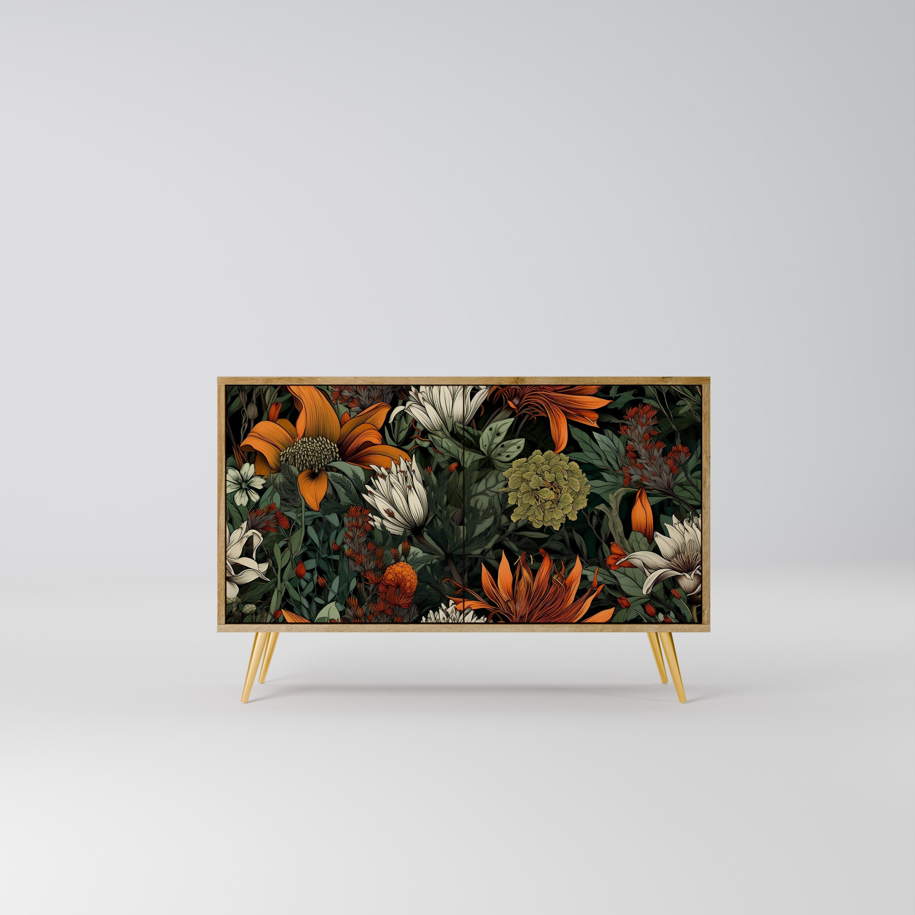 MIDNIGHT SPROUT Sideboard mit 2 Türen in Eichenoptik
