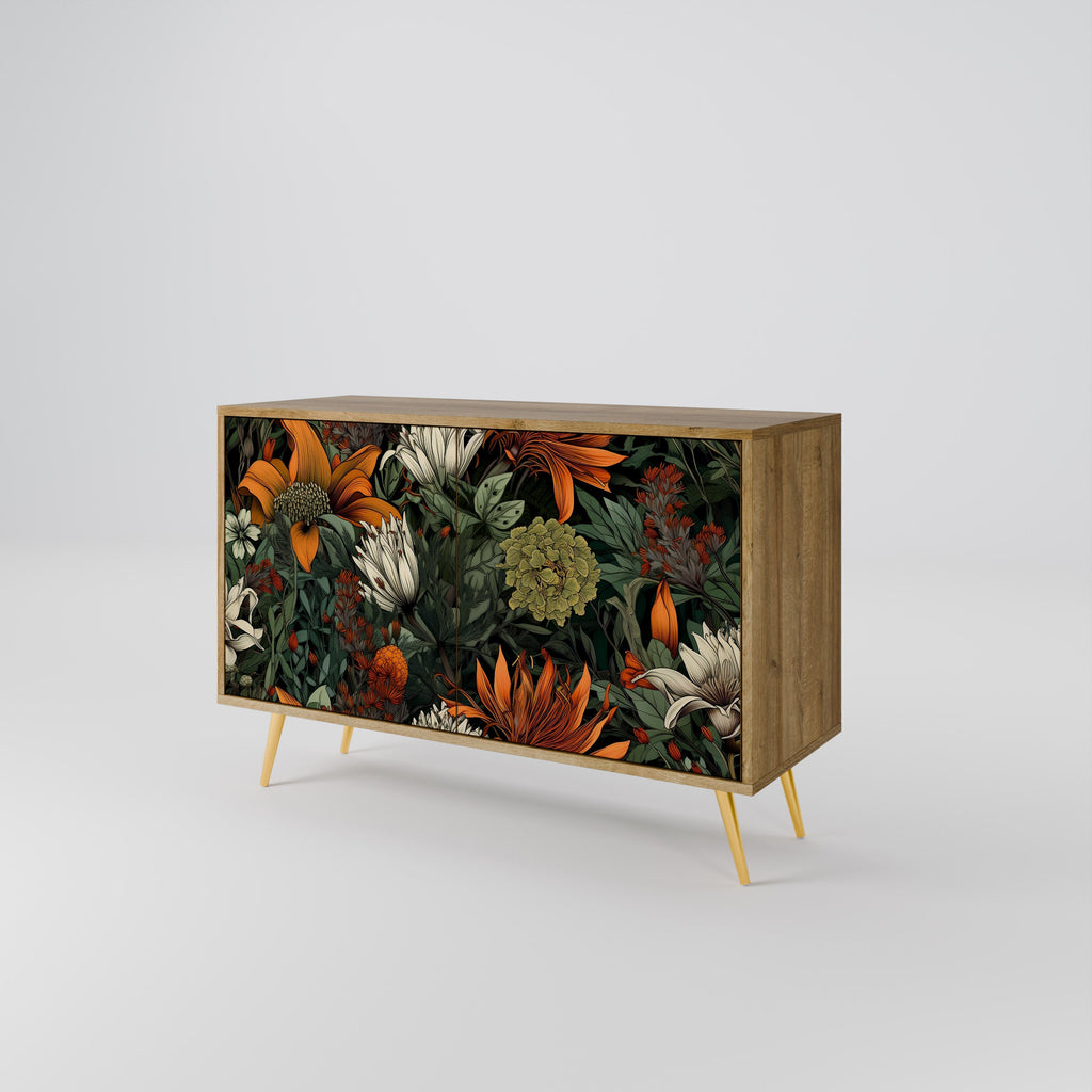 MIDNIGHT SPROUT Sideboard mit 2 Türen in Eichenoptik
