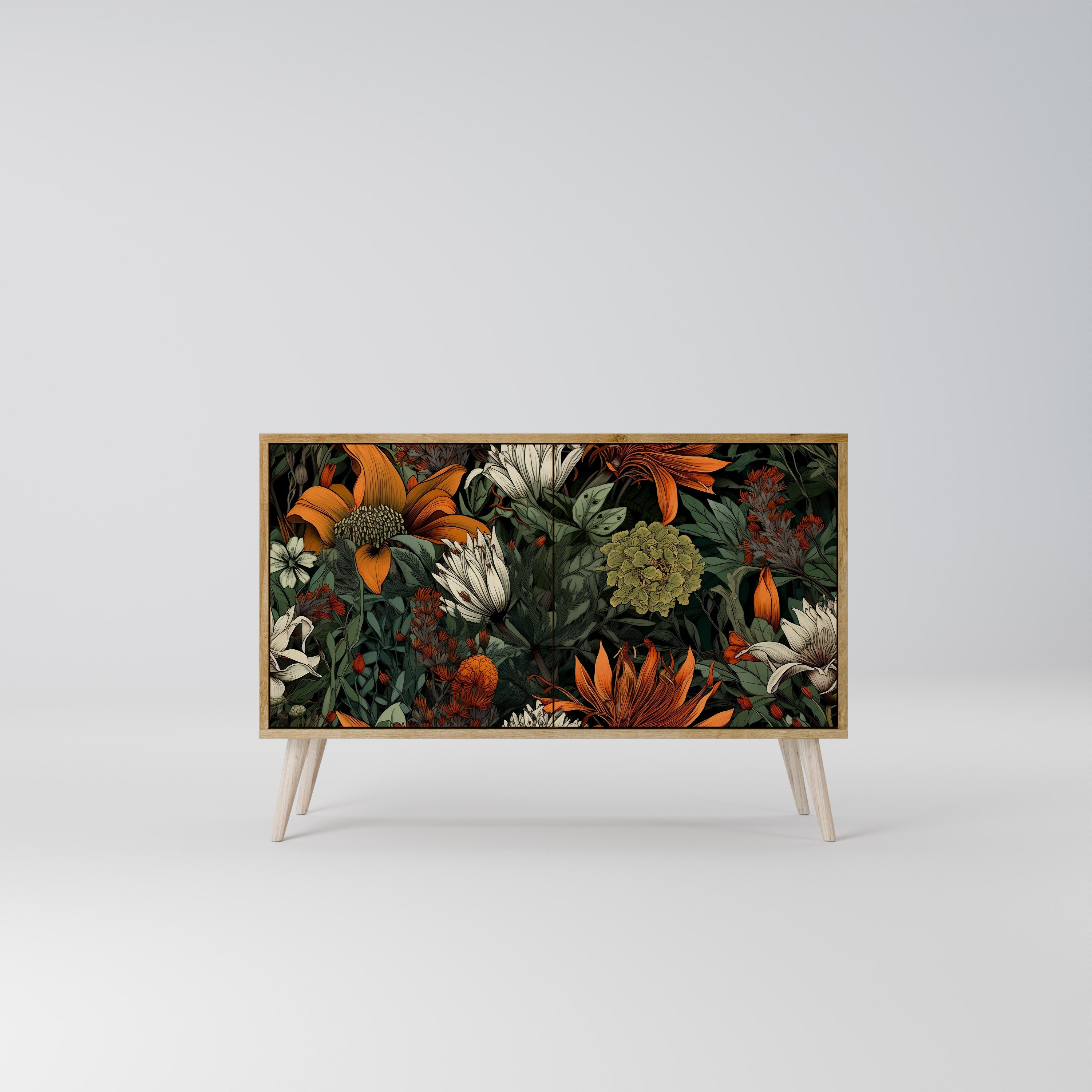 MIDNIGHT SPROUT Sideboard mit 2 Türen in Eichenoptik