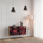 FLORAL WHISPER Sideboard mit 2 Türen in Eiche-Optik