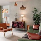 FLORAL WHISPER Sideboard mit 2 Türen in Eiche-Optik