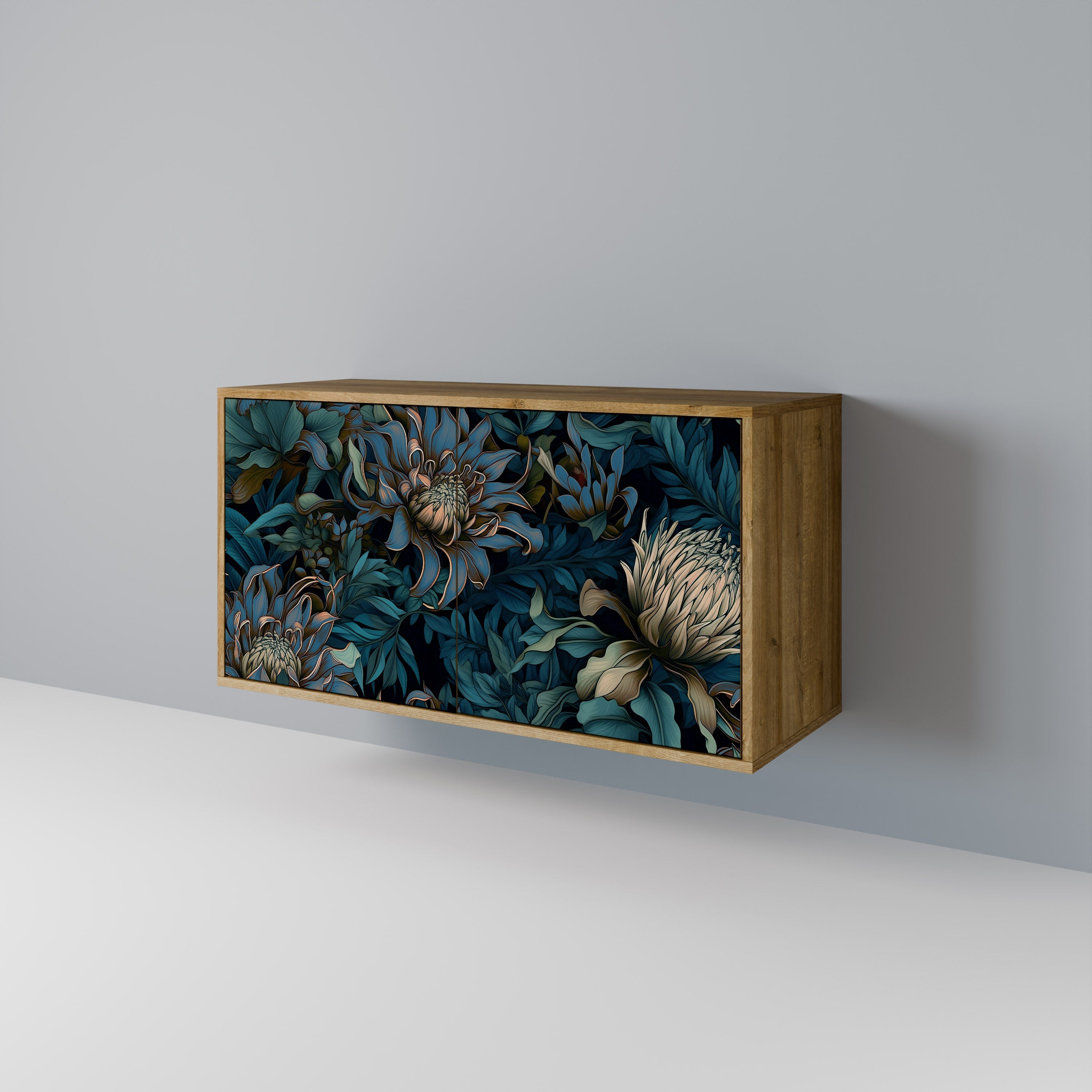 TWILIGHT BLOOM Sideboard mit 2 Türen in Eichenoptik