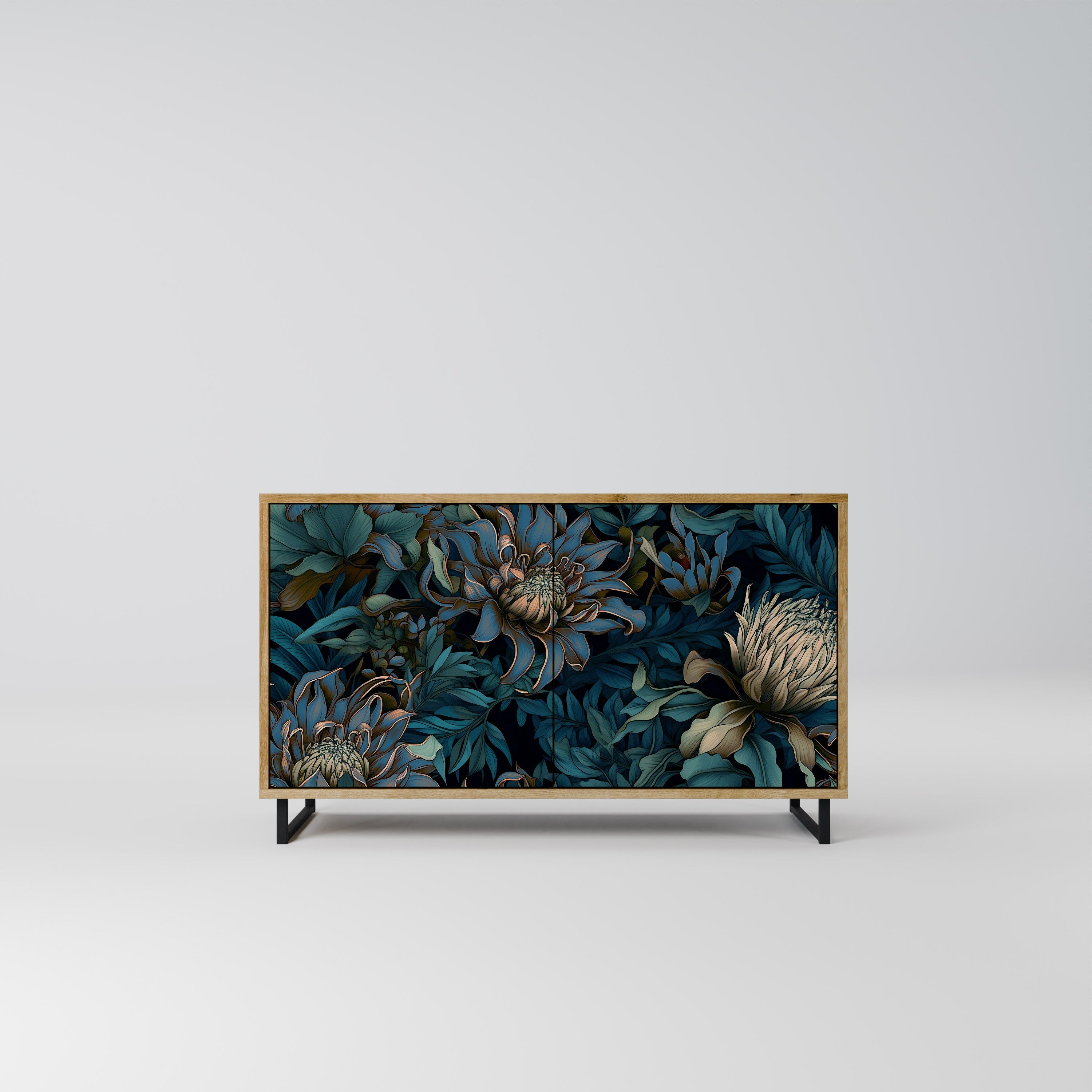 TWILIGHT BLOOM Sideboard mit 2 Türen in Eichenoptik