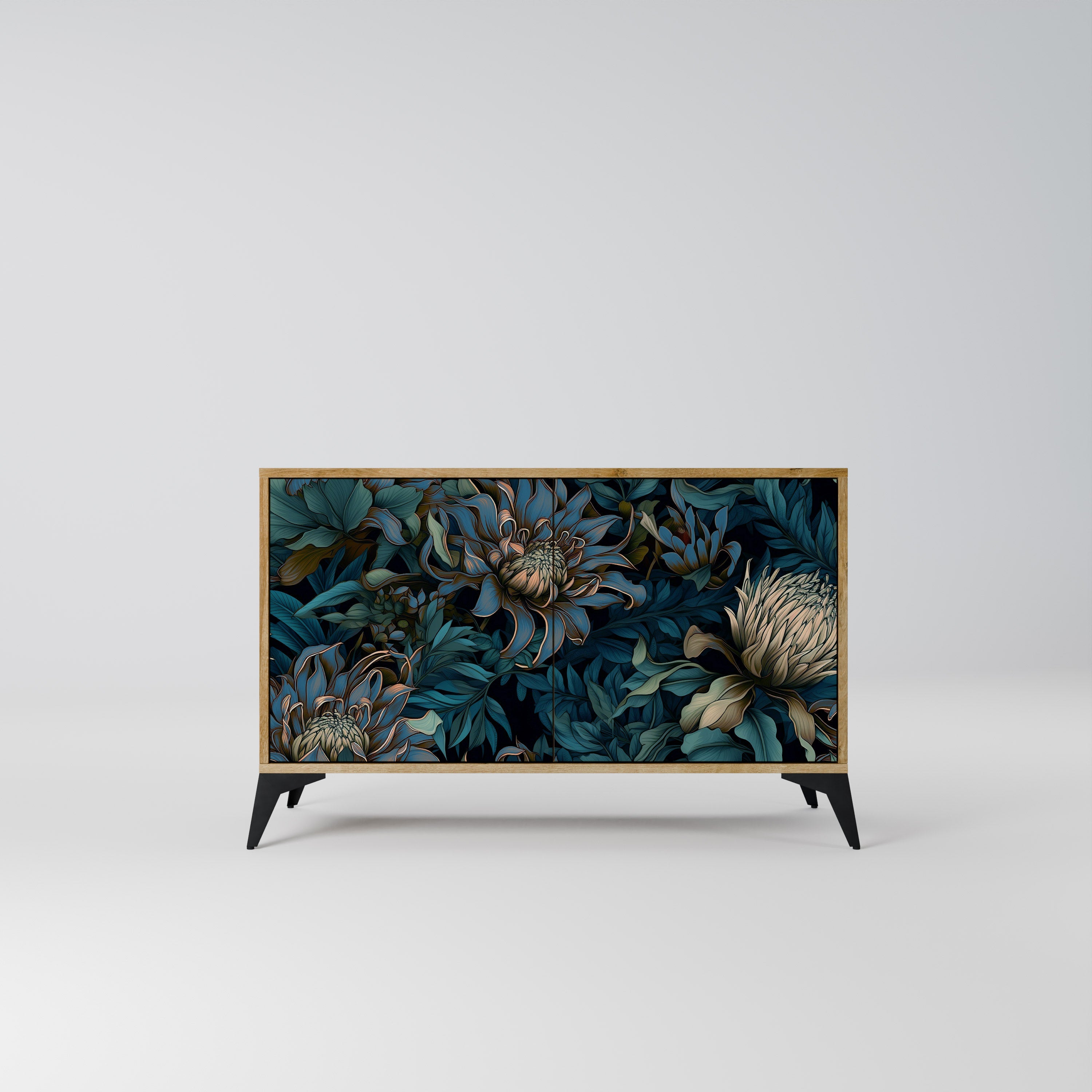 TWILIGHT BLOOM Sideboard mit 2 Türen in Eichenoptik