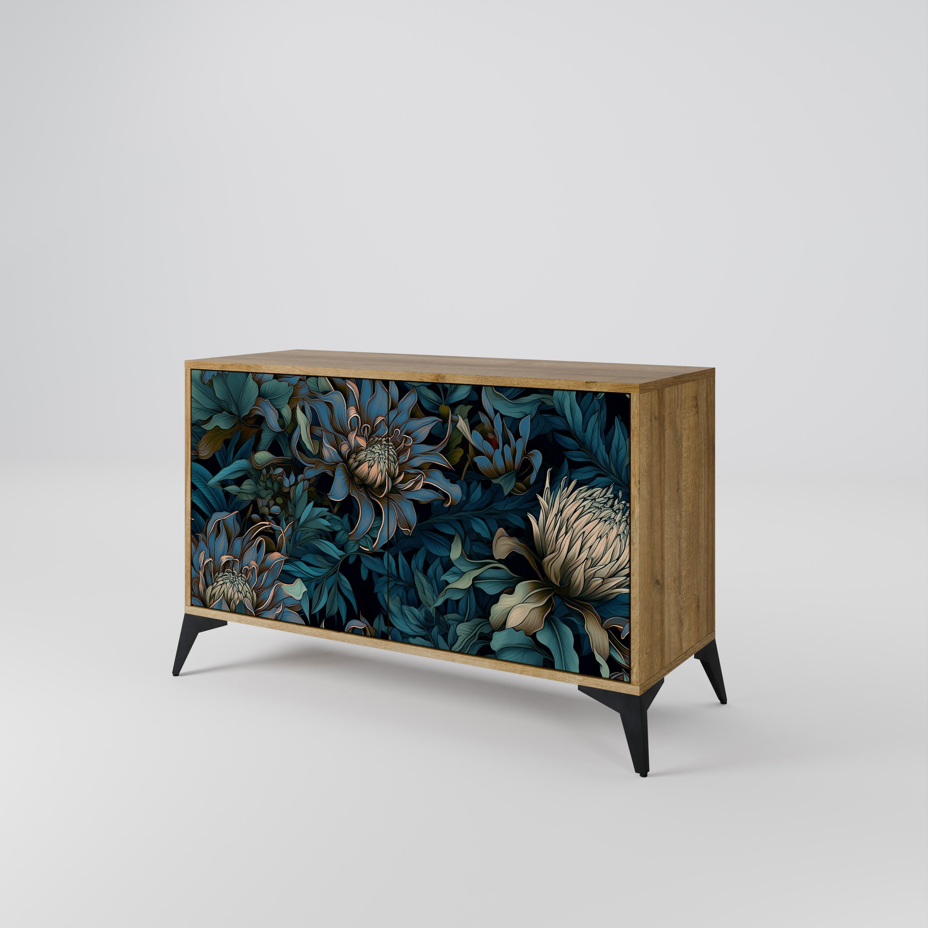 TWILIGHT BLOOM Sideboard mit 2 Türen in Eichenoptik