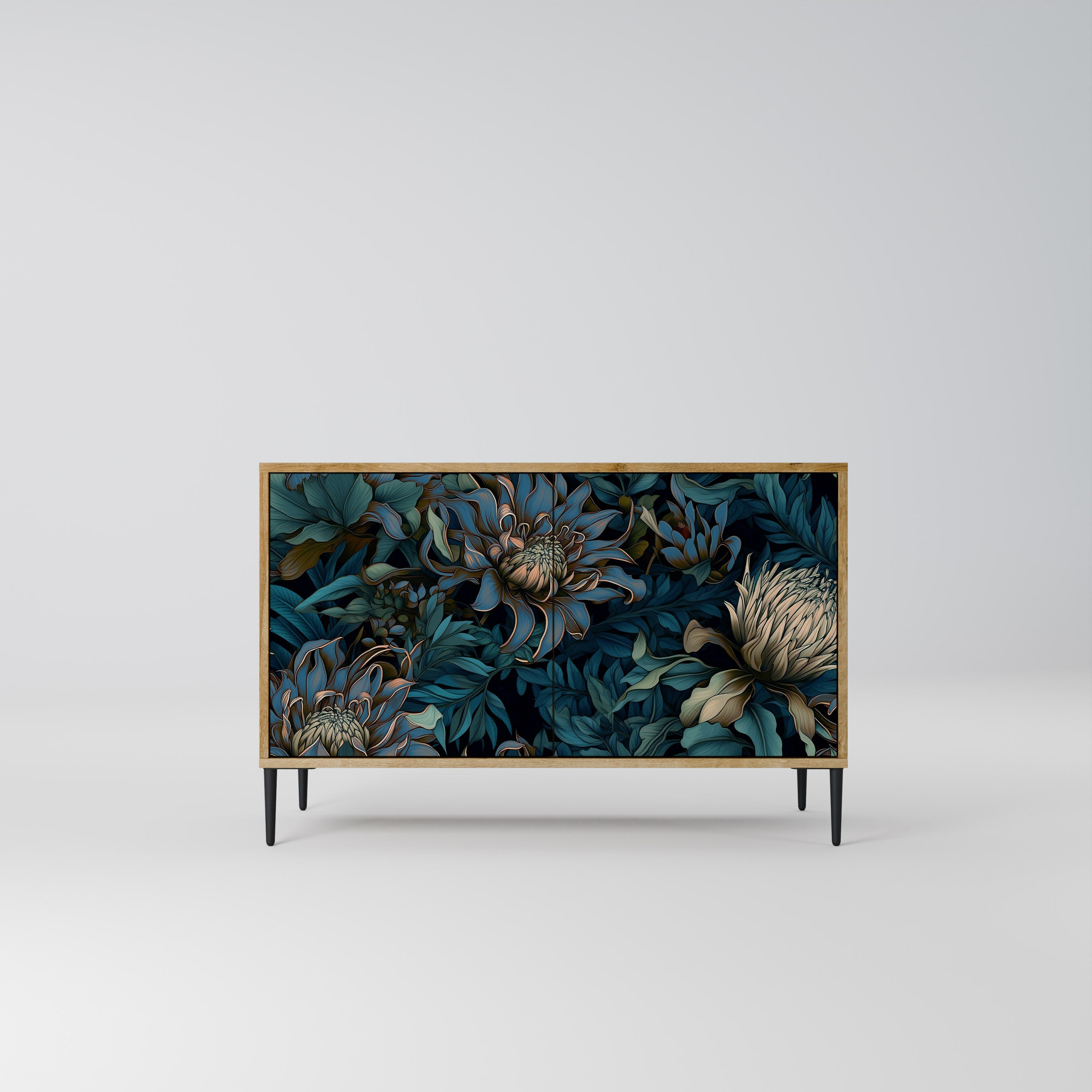 TWILIGHT BLOOM Sideboard mit 2 Türen in Eichenoptik