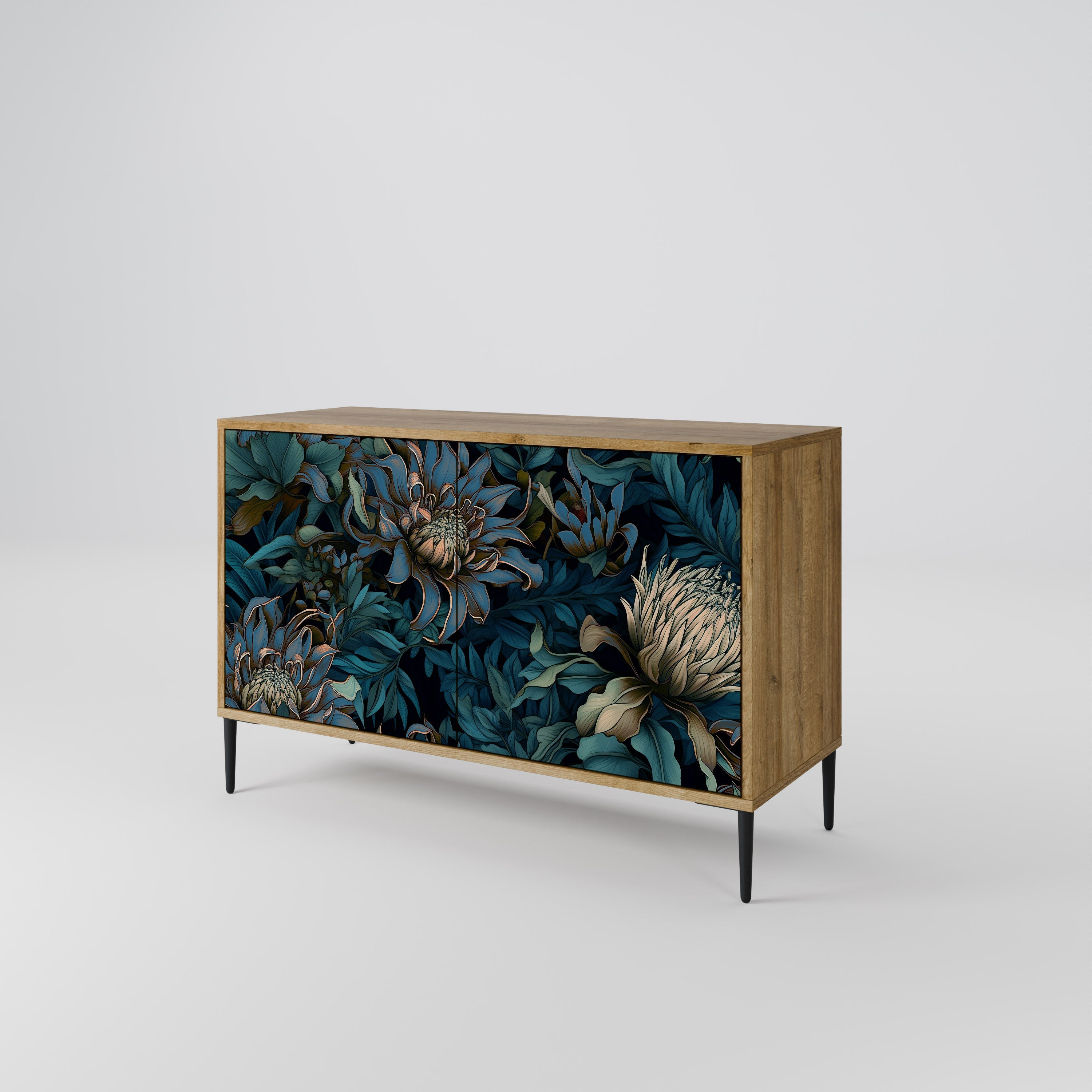 TWILIGHT BLOOM Sideboard mit 2 Türen in Eichenoptik
