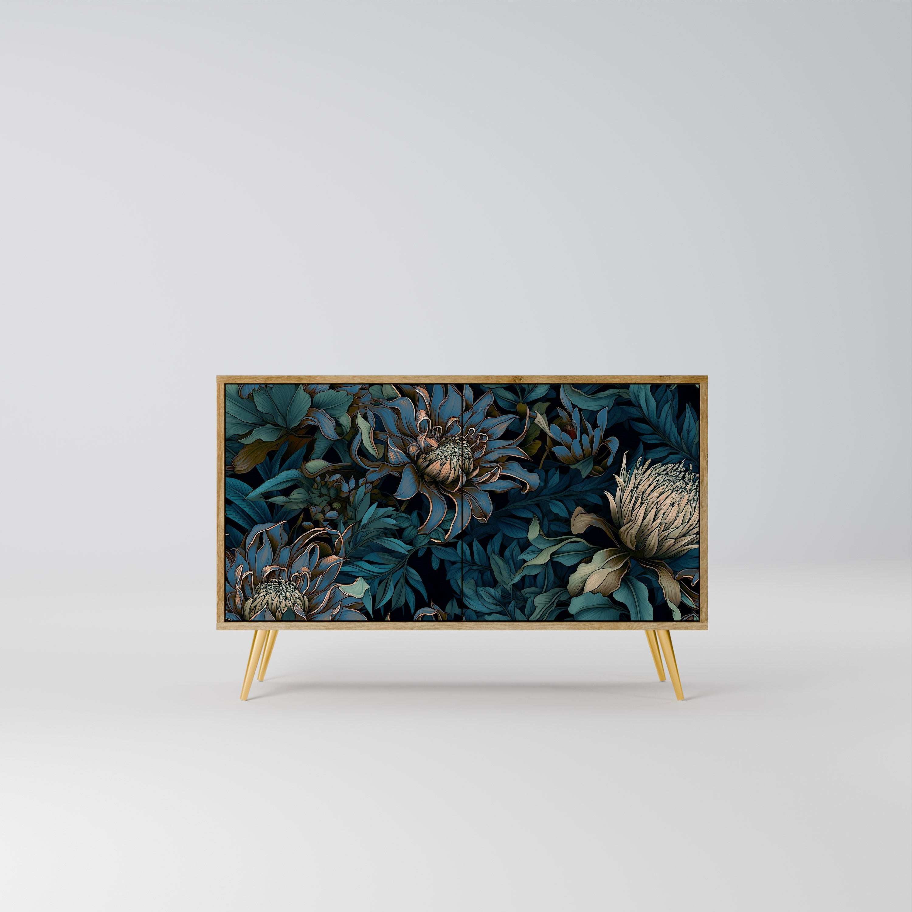 TWILIGHT BLOOM Sideboard mit 2 Türen in Eichenoptik