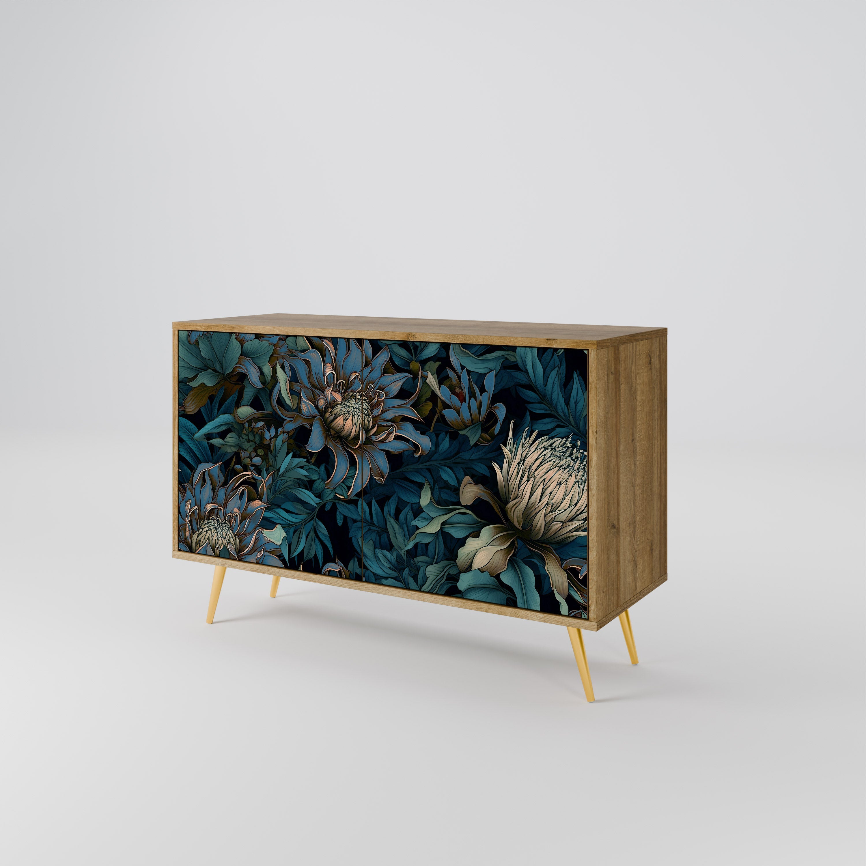 TWILIGHT BLOOM Sideboard mit 2 Türen in Eichenoptik