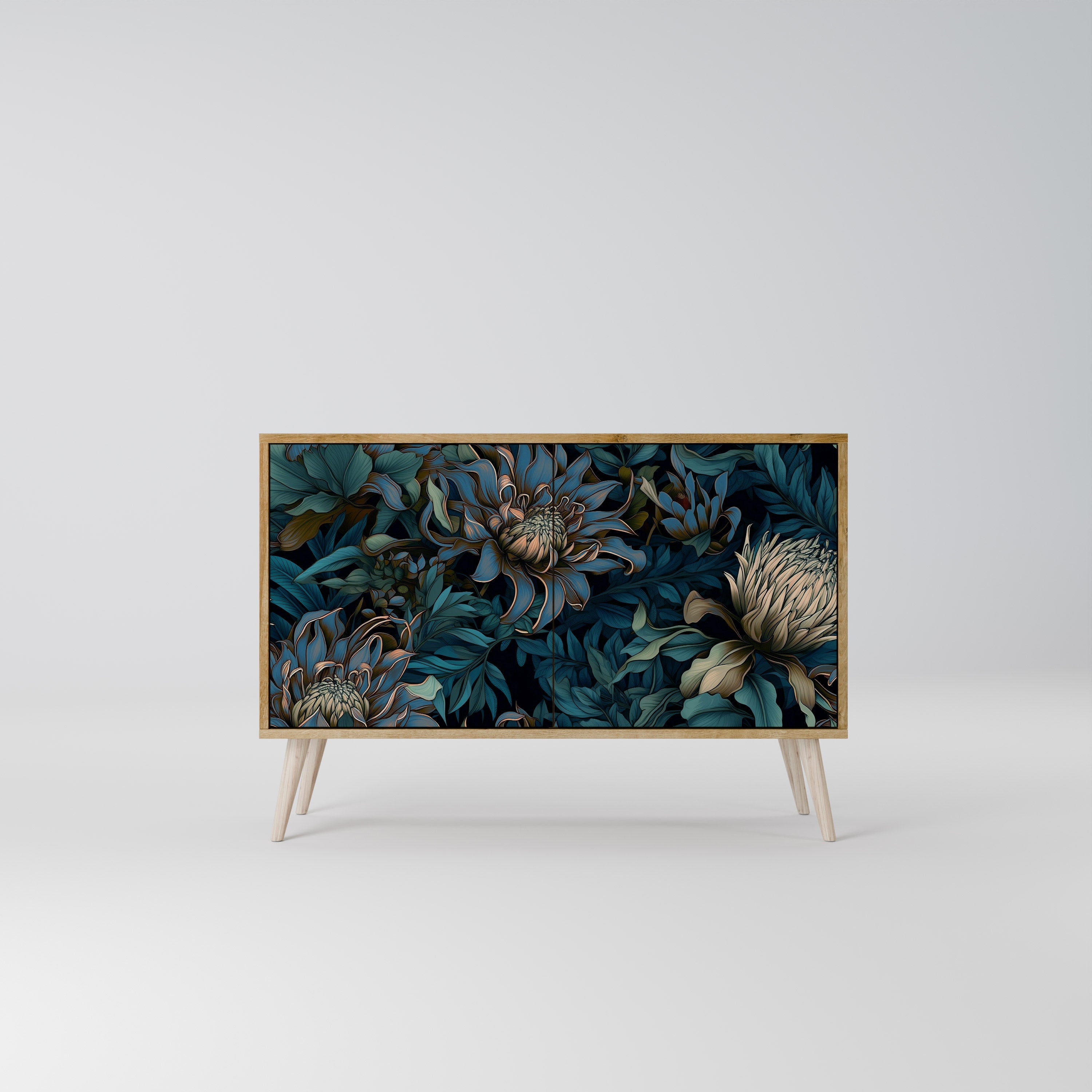 TWILIGHT BLOOM Sideboard mit 2 Türen in Eichenoptik