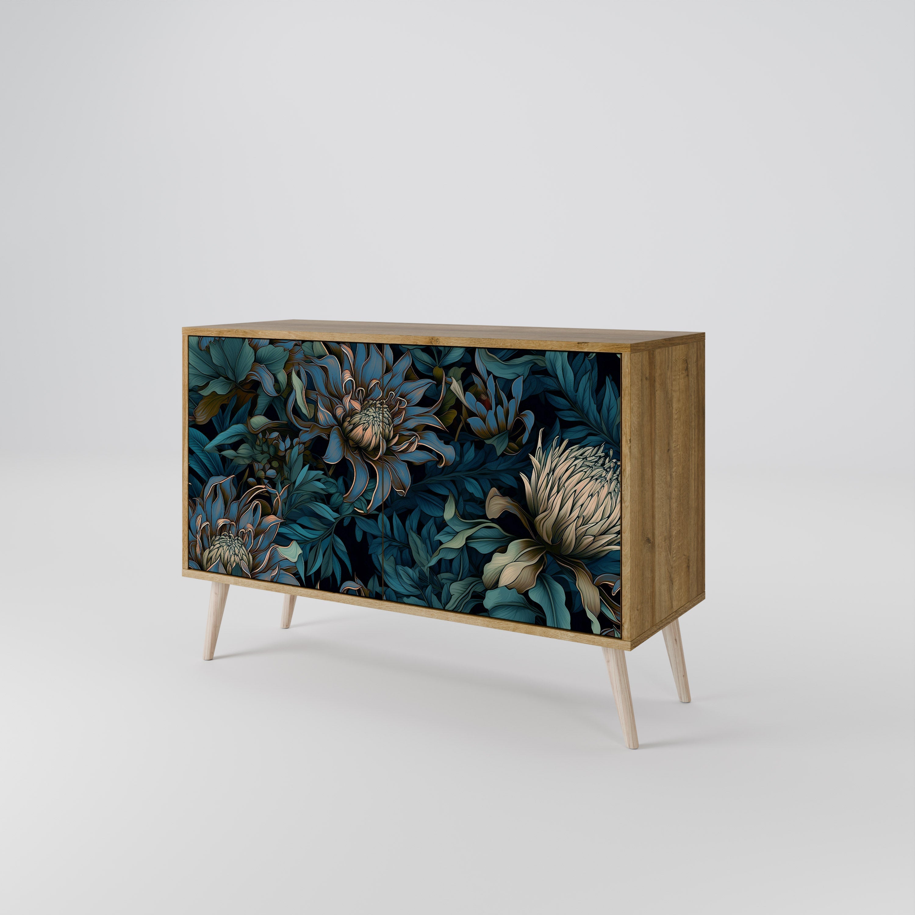 TWILIGHT BLOOM Sideboard mit 2 Türen in Eichenoptik