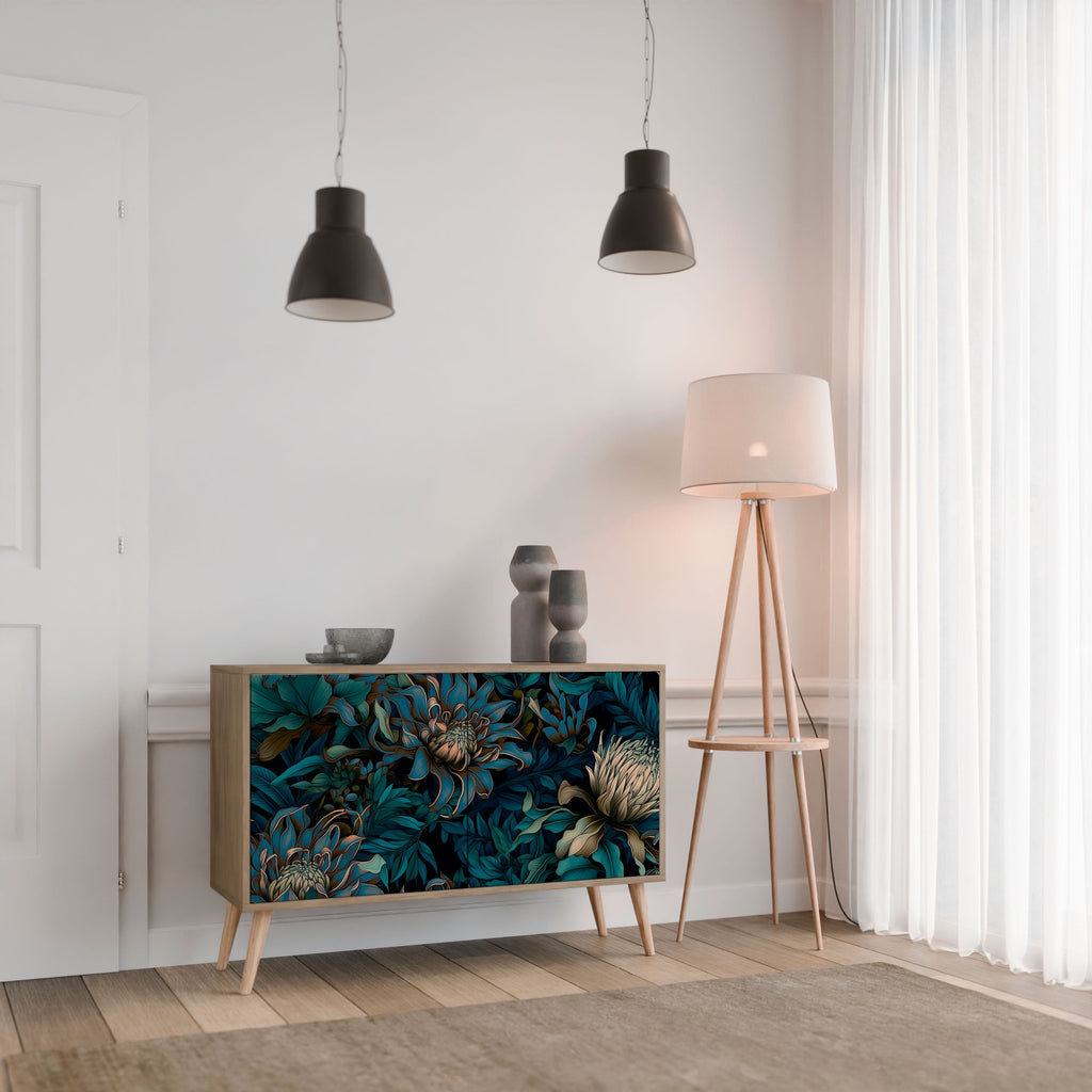 TWILIGHT BLOOM Sideboard mit 2 Türen in Eichenoptik