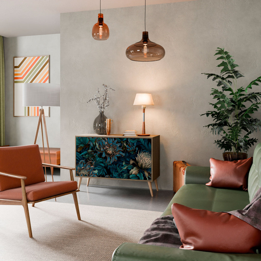TWILIGHT BLOOM Sideboard mit 2 Türen in Eichenoptik