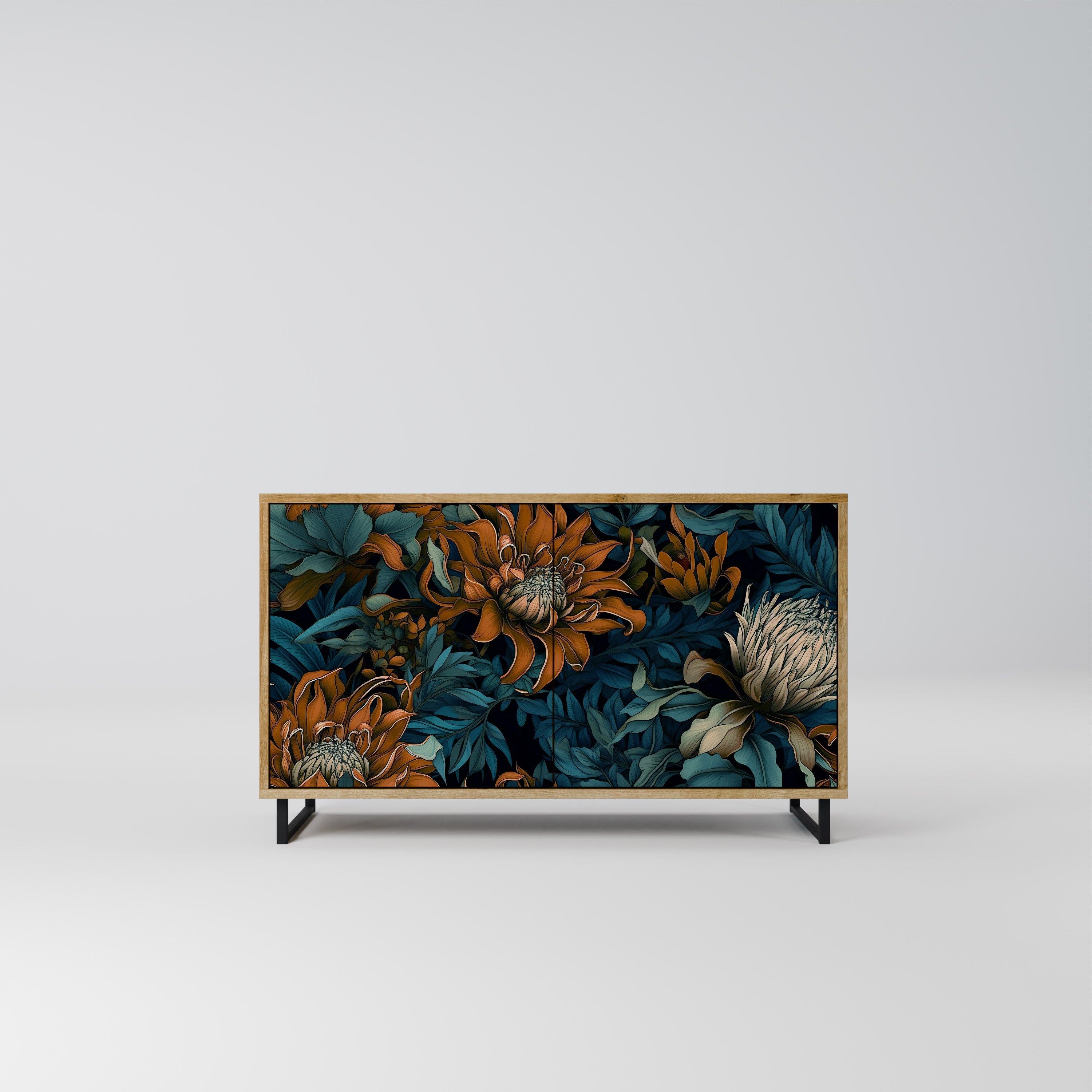MORNING BLOOM Sideboard mit 2 Türen in Eichenoptik